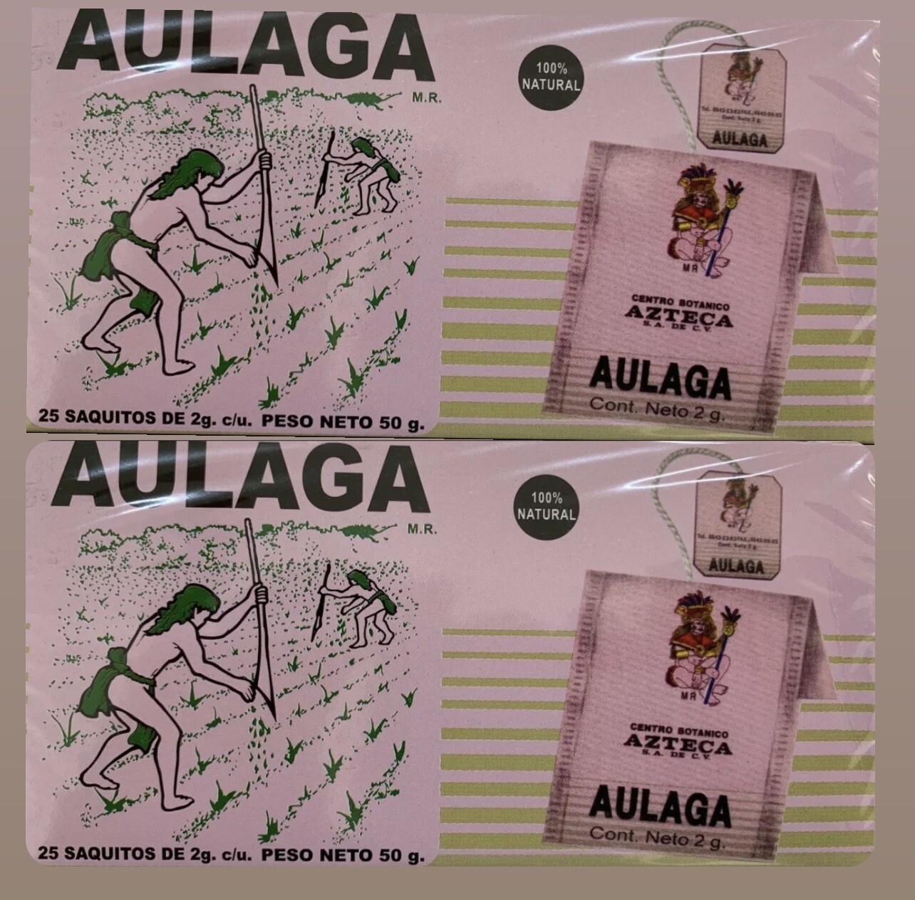 Te de Aulaga 2 Pack 50 Tea Bags Cuachalalate Arando Tlanchichinole