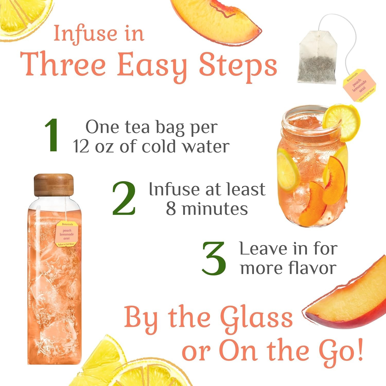 Bigelow Botanicals Cold Water Infusion Herbal Variety Pack, Caffeine Free Tea wi