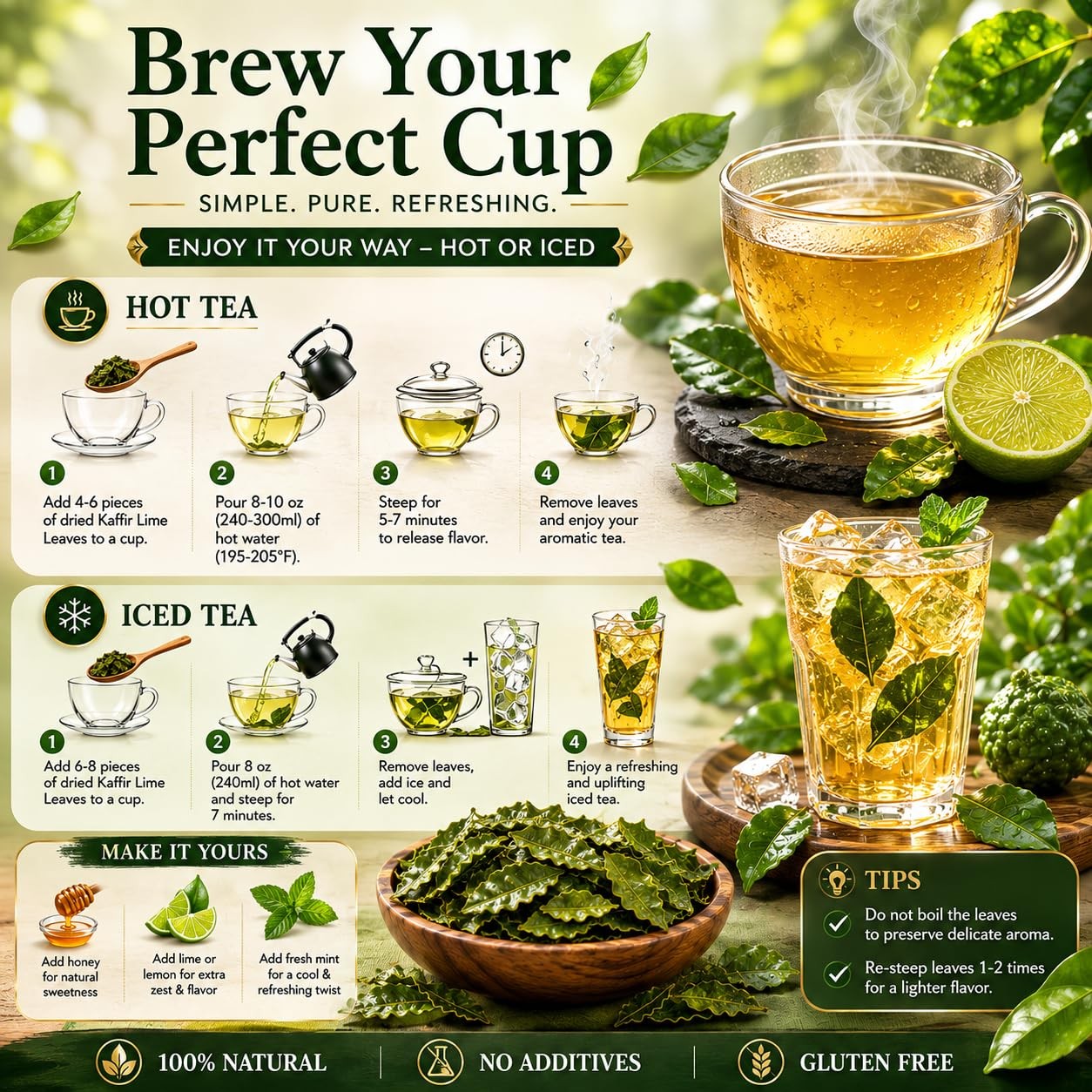 Dried Kaffir Lime Leaves 67g 2.36 oz Thai Lime Leaf for Asian Cooking, Tom Y…