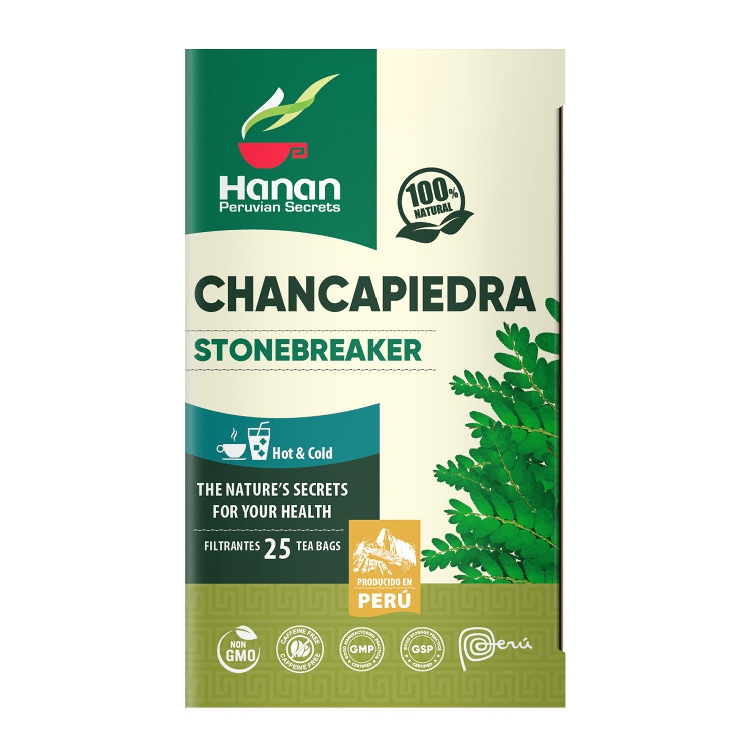Hanan Peruvian Secrets Chancapiedra Herbal Tea | 100% Natural Stonebreaker | 25