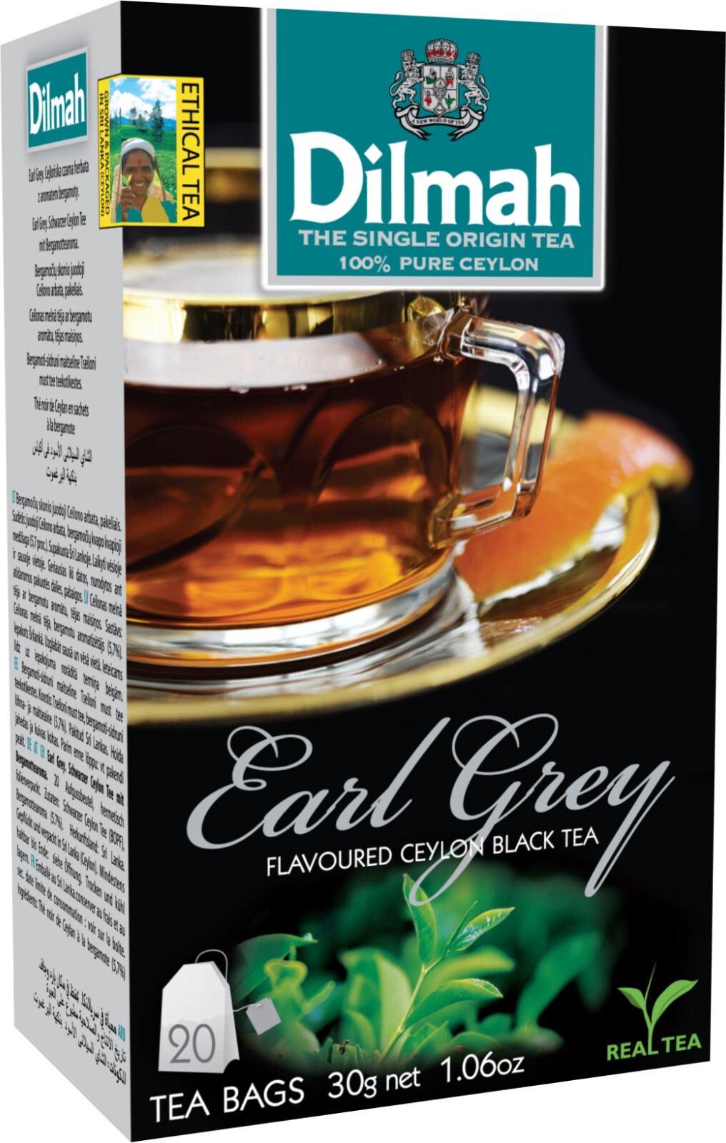 3 DILMAH EARL GREY Flavor Ceylon Black Tea Sri Lanka Origin (60 servings)