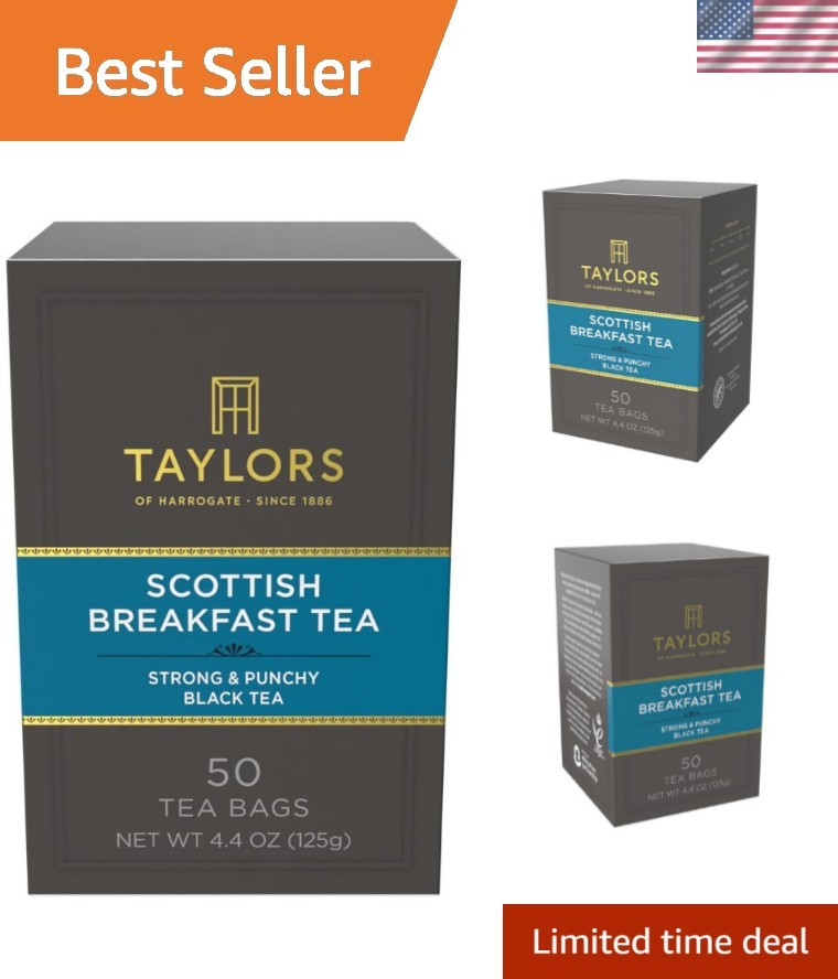 Natural Scottish Breakfast Tea Bags – 50 Count, Perfect for Breakfast Rituals