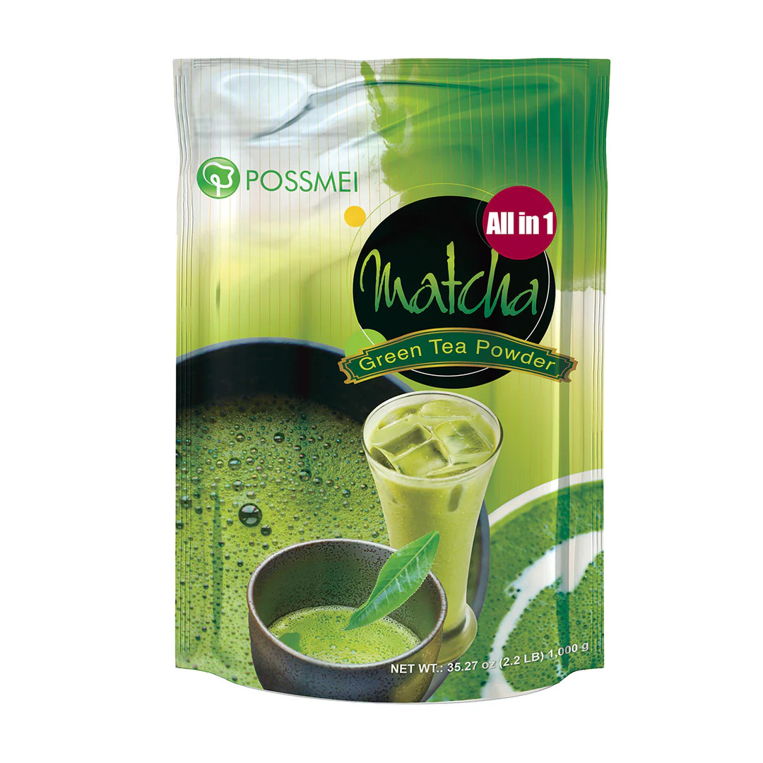 Possmei Matcha Green Tea Powder for Boba Bubble Tea Drinks 2.2 lb