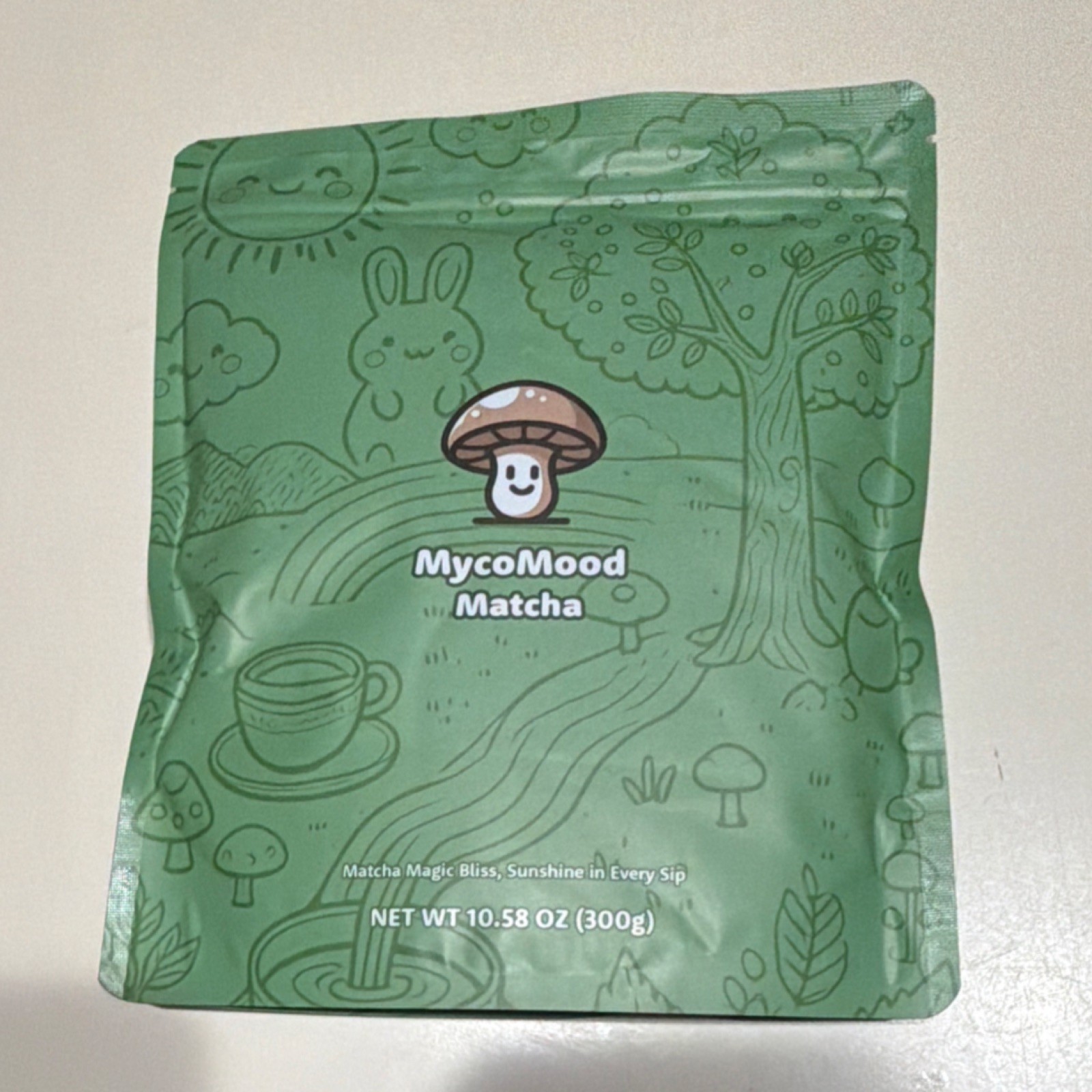 MycoMood Matcha Mushroom Latte Powder Vegan Tea & Infusion 300g 10.50 oz