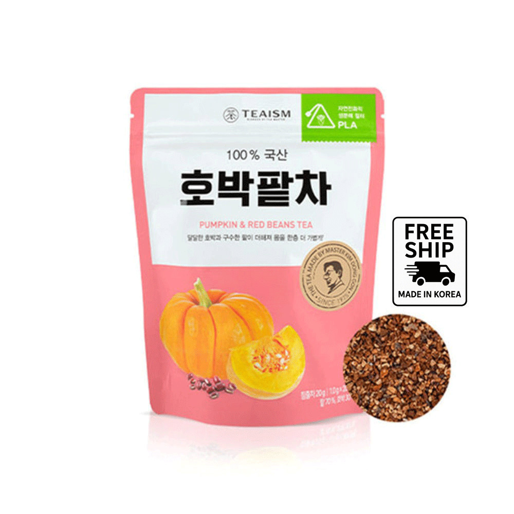 Ssanggye Korean Pumpkin & Red Bean Tea – 20 Pyramid Tea Bags | Caffeine-Free
