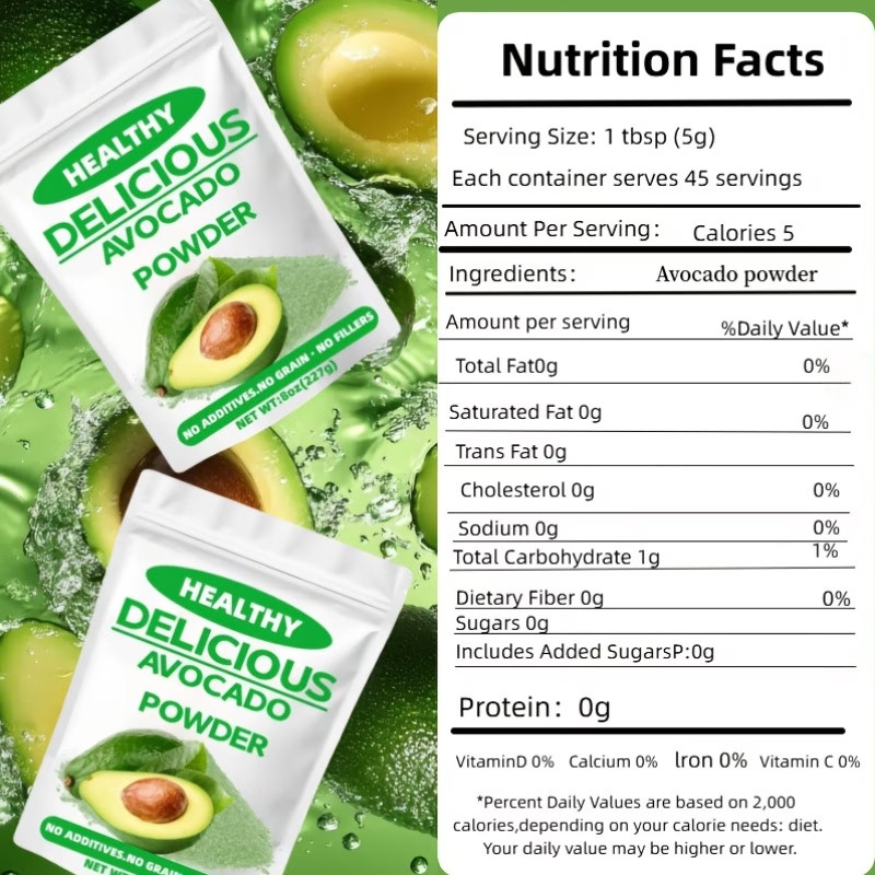 Nature Healthy Delicious Avocado Powder Perfect for Vegan Diets & Healthy Living
