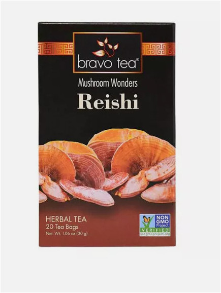 Bravo Herbal Tea Mushroom Wonders Reishi – HEALTHY IMMUNE SUPPORT 20 Bags 2/2028