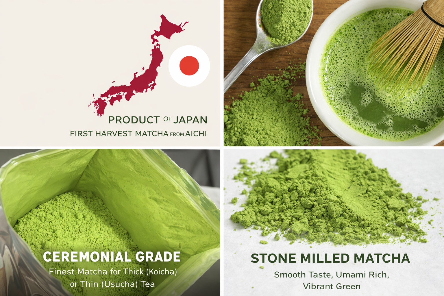 Ceremonial Grade Matcha sample bag – 20gr – First Harvest – Stone Milled