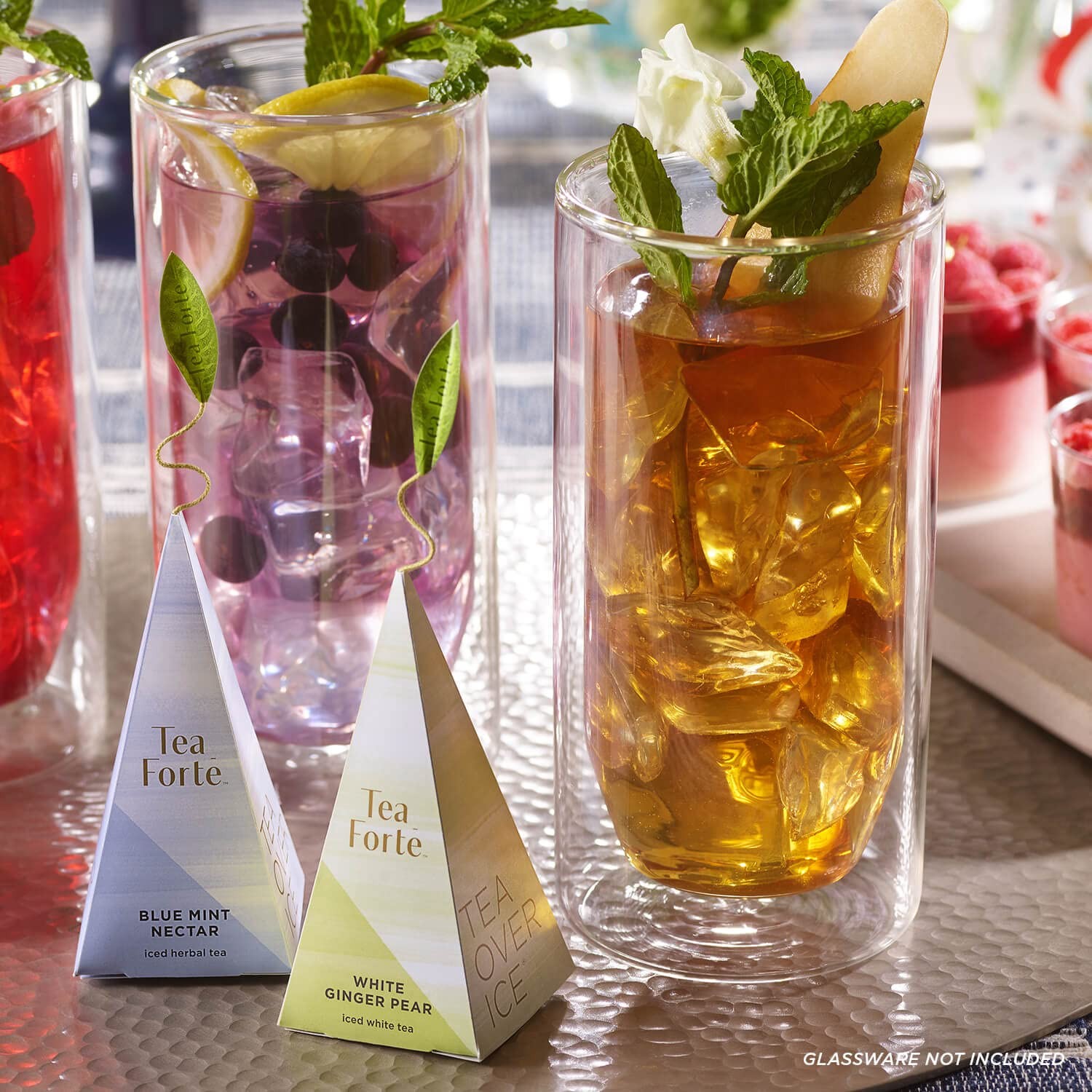 Tea Forte Tea Over Ice White Ginger Pear Premium Organic Caffeinated White I…