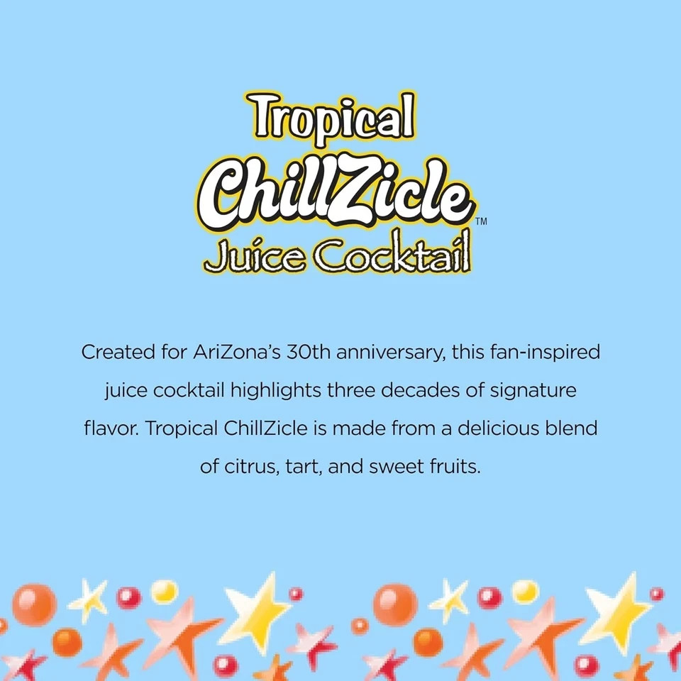 ARIZONA 24CT 22FL OZ ICED TEA TROPICAL CHILLZICLE