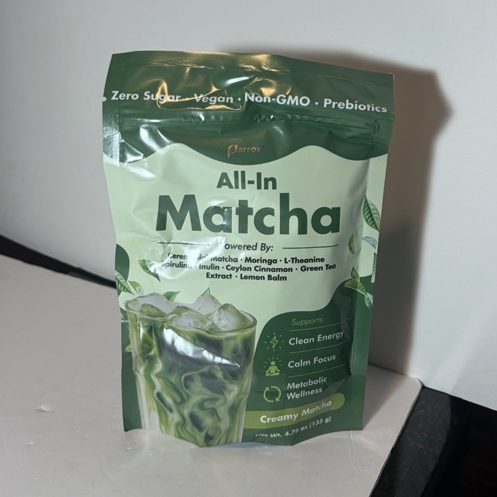 Harrox All-In Matcha Powder Creamy Matcha Vegan Zero Sugar Non-GMO 4.76 oz