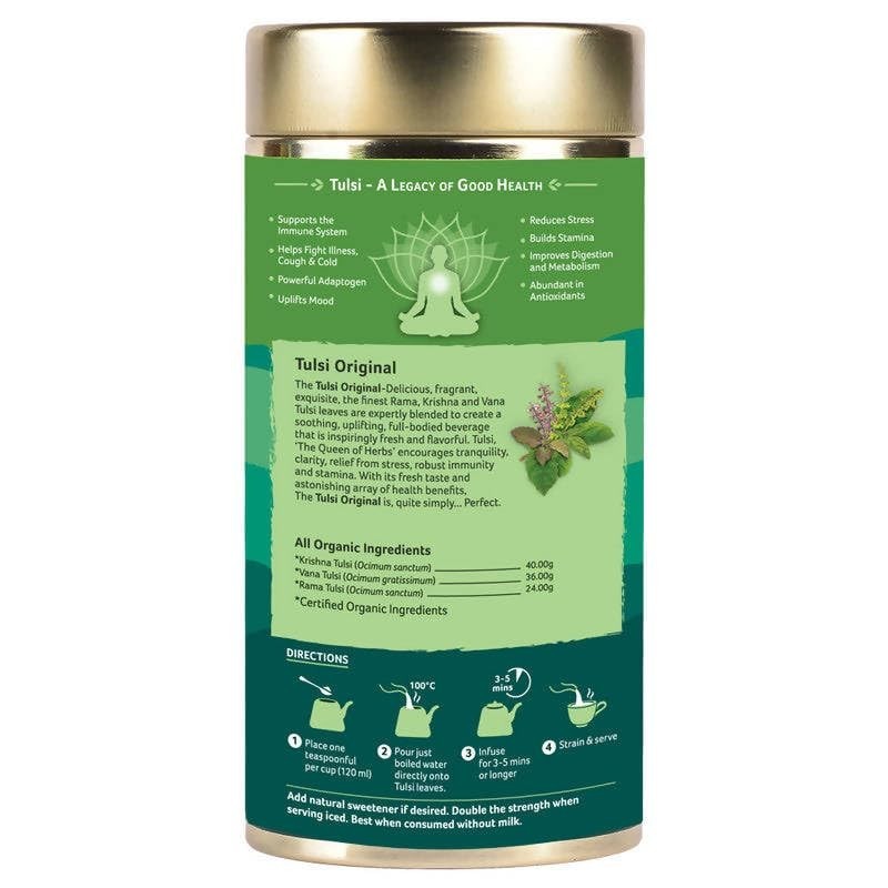 4x Tulsi Original Fresh New Tea Organic India 100gram-Free Shipping