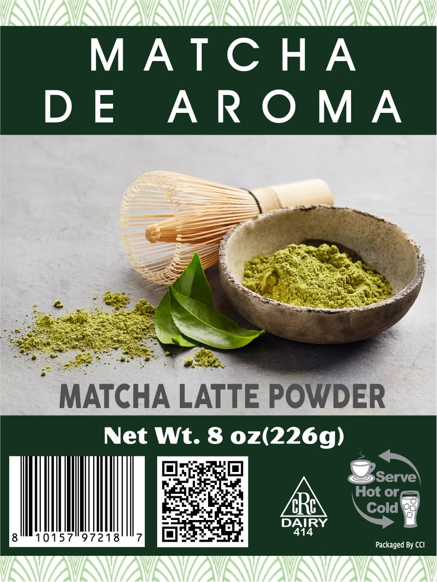 Brickhouse Matcha Latte Powder, 8 oz – Sweetened Matcha Green Tea Drink Mix
