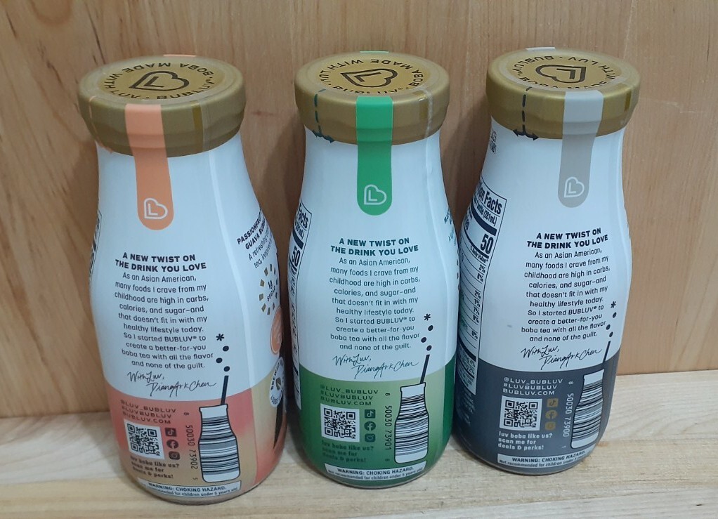 REDUCED! BUB LUV BUBBLE TEA variety: mtcha soy latte black mlk passionfrt guava