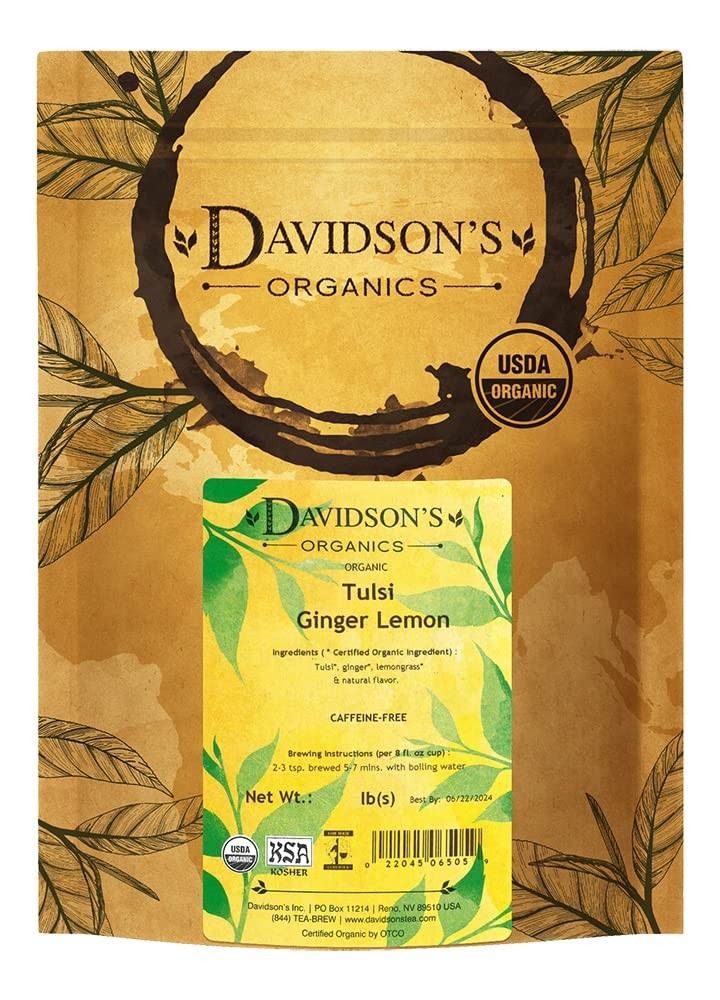 Davidson’s Organics, Tulsi Ginger Lemon, Loose Leaf Tea, 16-Ounce Bag
