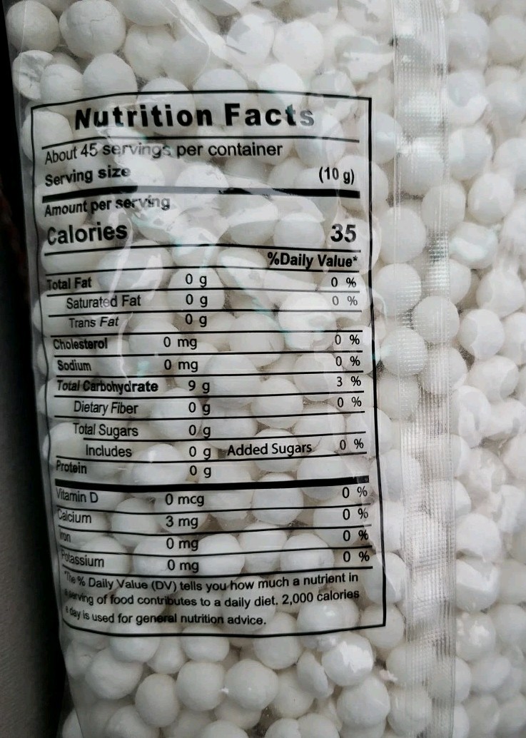 1.75 LBS Tapioca Pearl Large size White Boba Tea 14oz x 2 Free Shipping 800GR