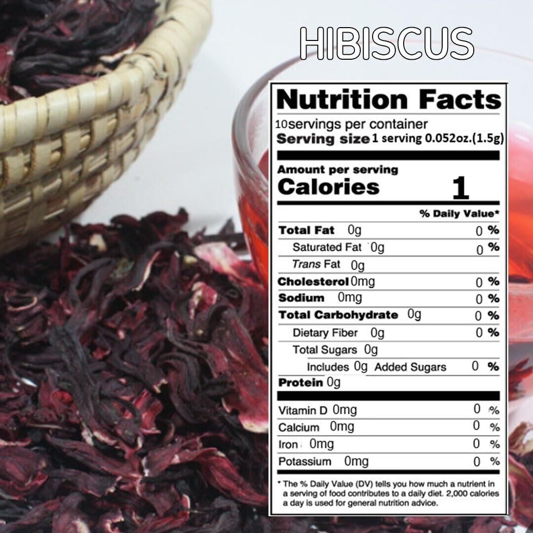 [GAGOPA] 100% Pure Organic Hibiscus Herbal Tea, 1.5g x 10Teabags (3-Pack, 30ea)