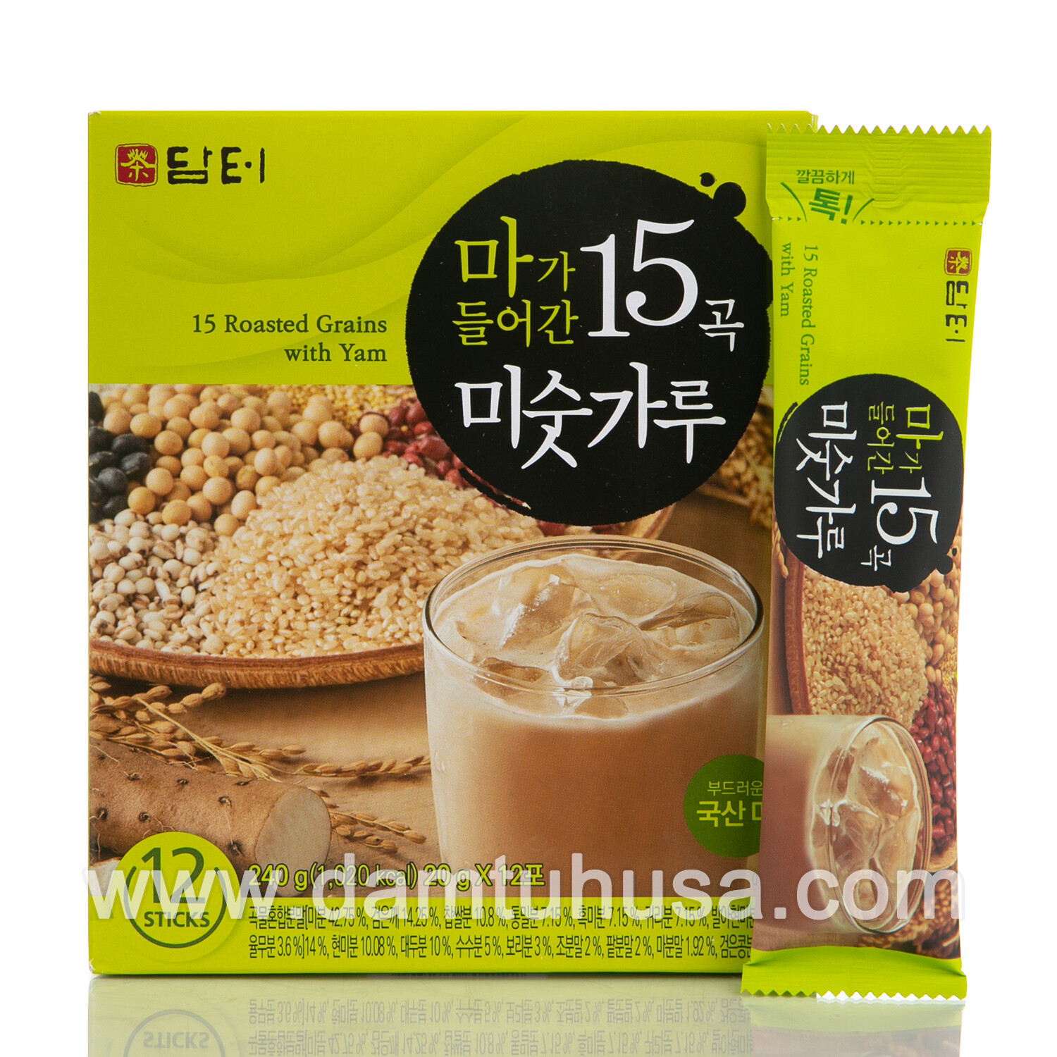 DAMTUH 15 Roasted Grains Mixed Powder Tea x 12 Sticks