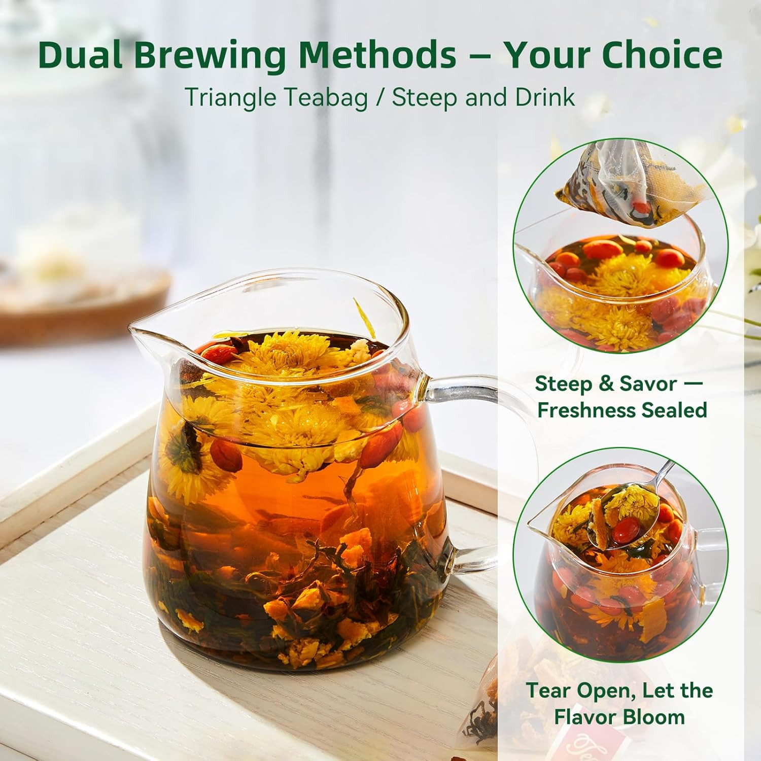 Dandelion Wolfberry Tea – Liver & Kidney Detox Herbal Tea, Summer Cleanse with C