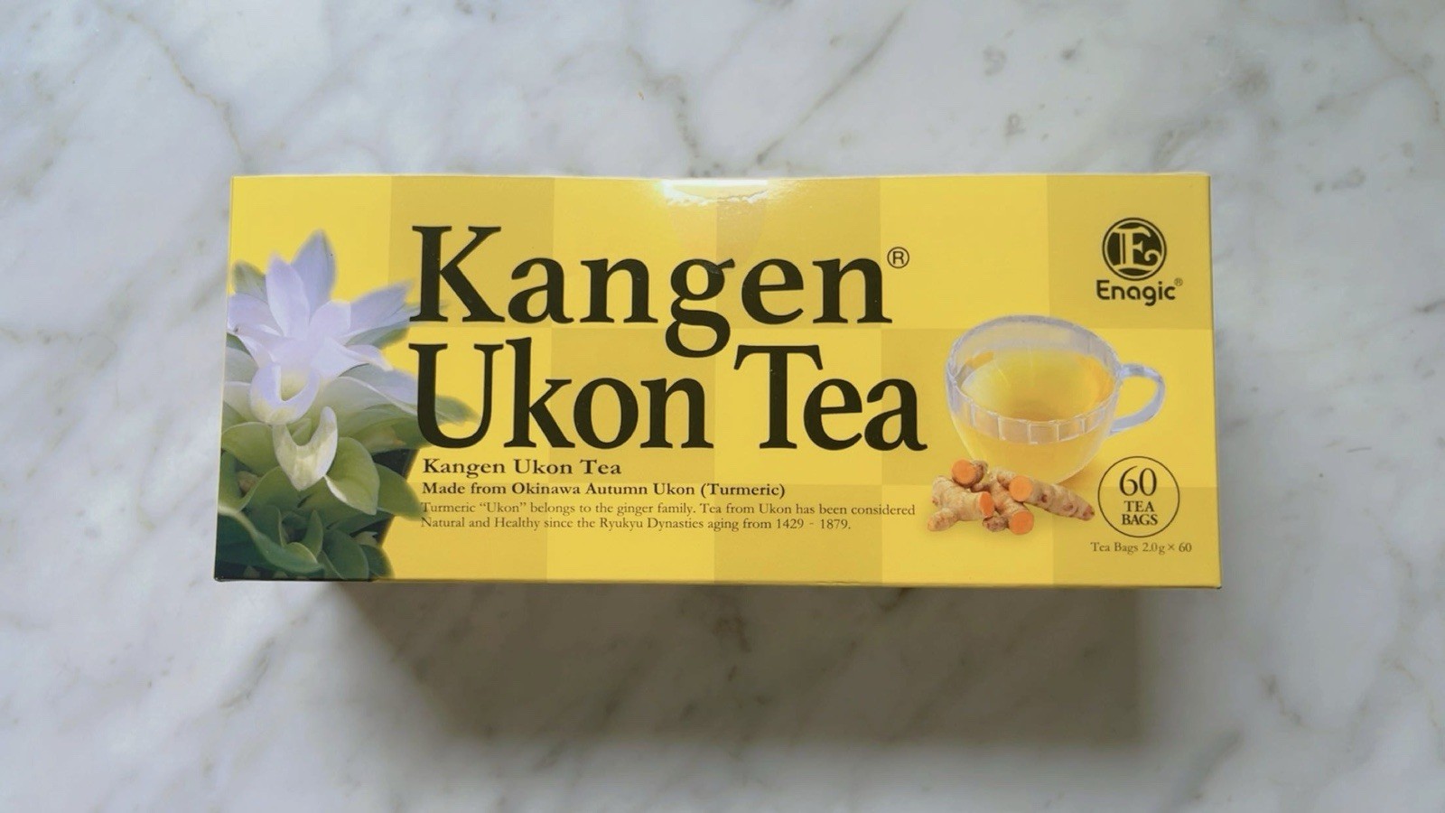 Kangen Ukon (Turmeric) Tea 60 Bags 100% Organic by Enagic  Sealed New