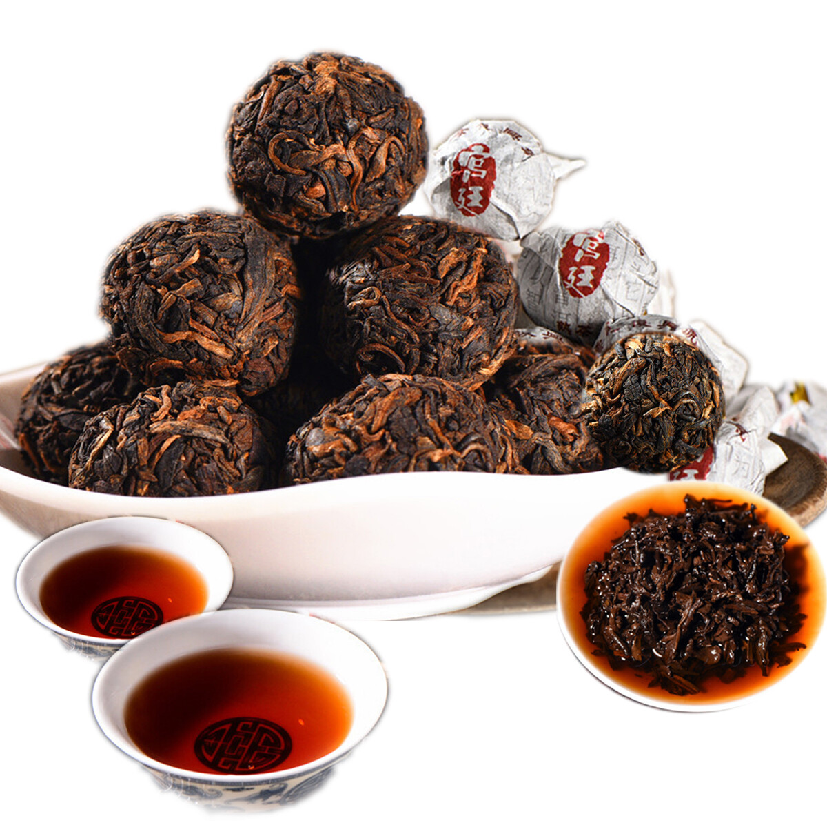 Premium Yunnan Mini Ripe Pu-erh Tea Dragon Ball Oyster Cake Black Tea Tuo Cha