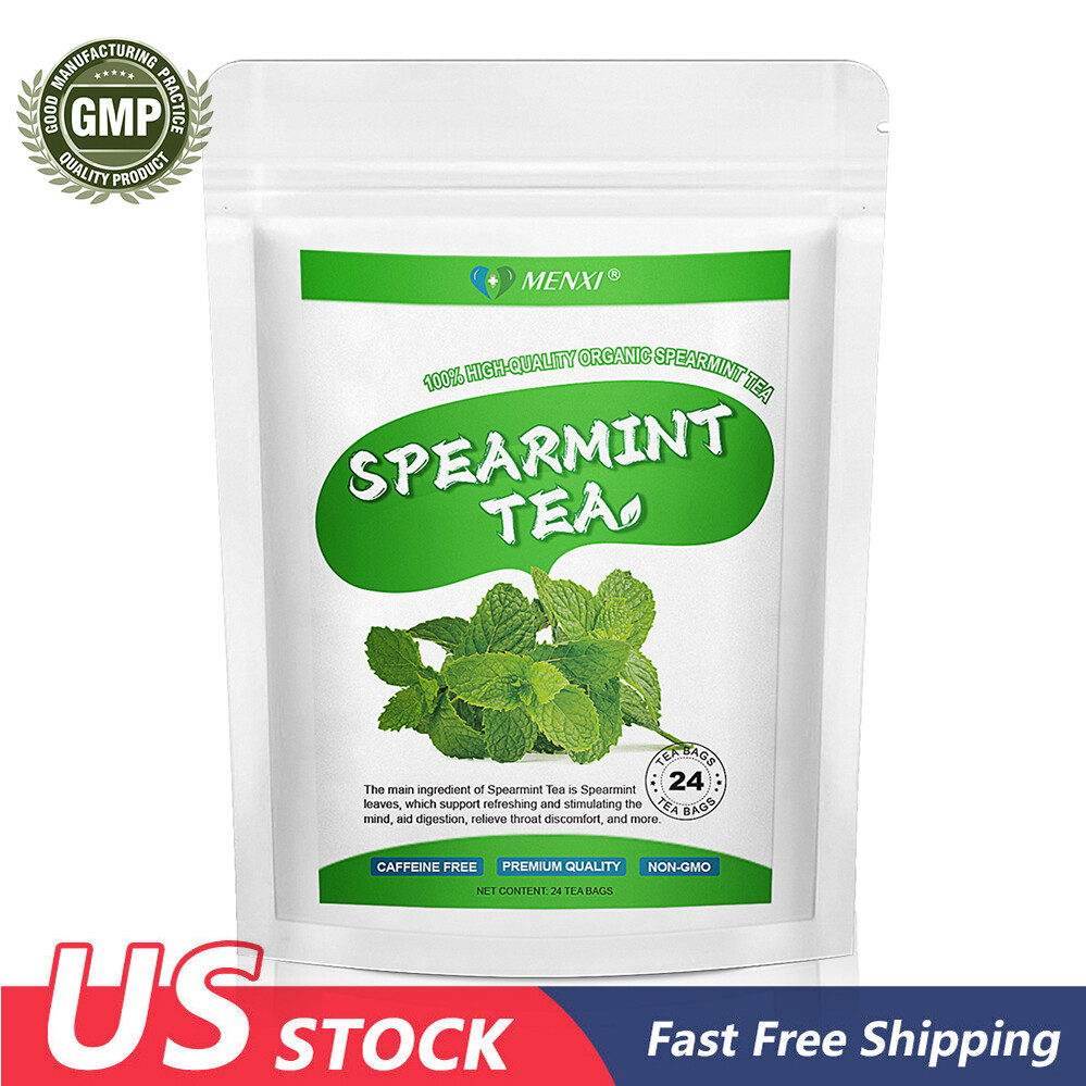 24 Pure Spearmint Tea Bags Caffeine Free Promote Digestion Relieve Anxiety