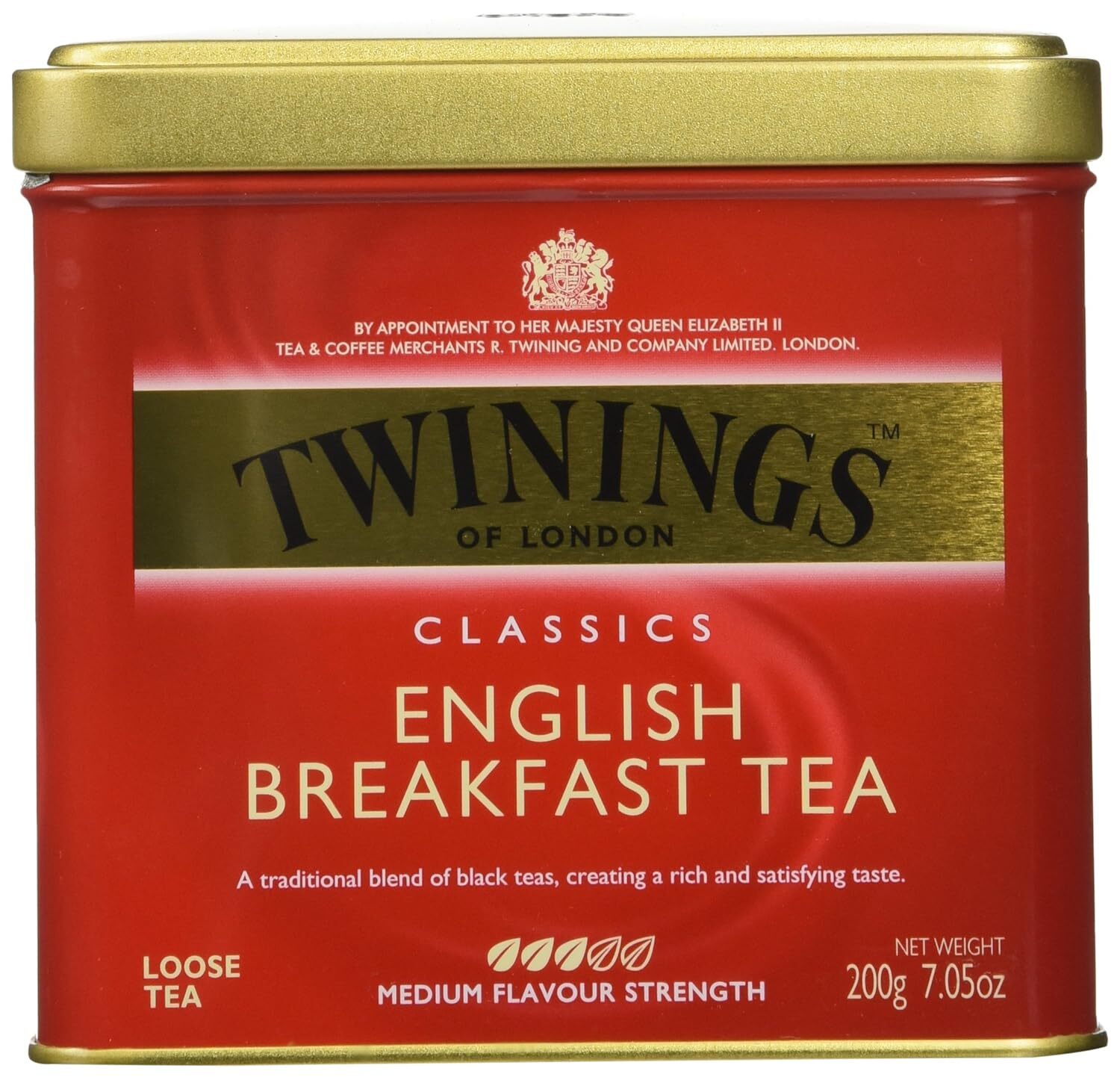 Twinings Classic Black Tea Earl Grey Loose Leaf 7.05 Ounce Metal Tin Pack Of 1