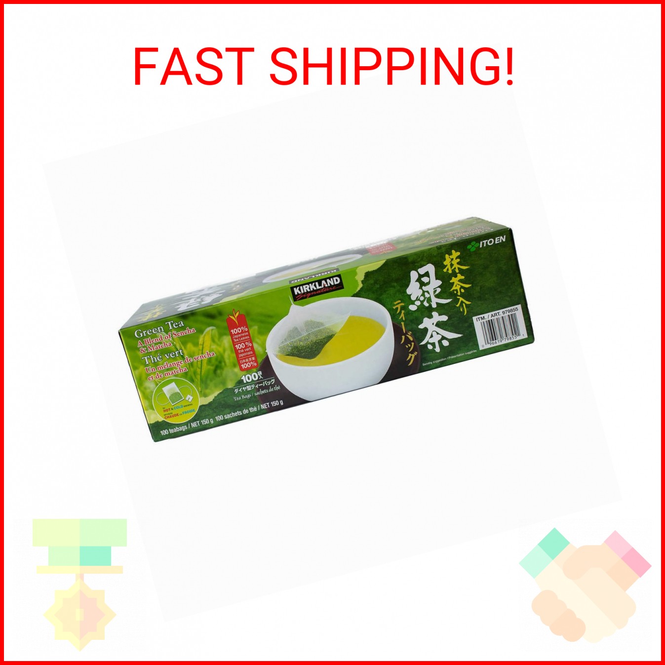 Kirkland Ito En Matcha Blend Japanese Green Tea-100 ct 1.5g tea bags