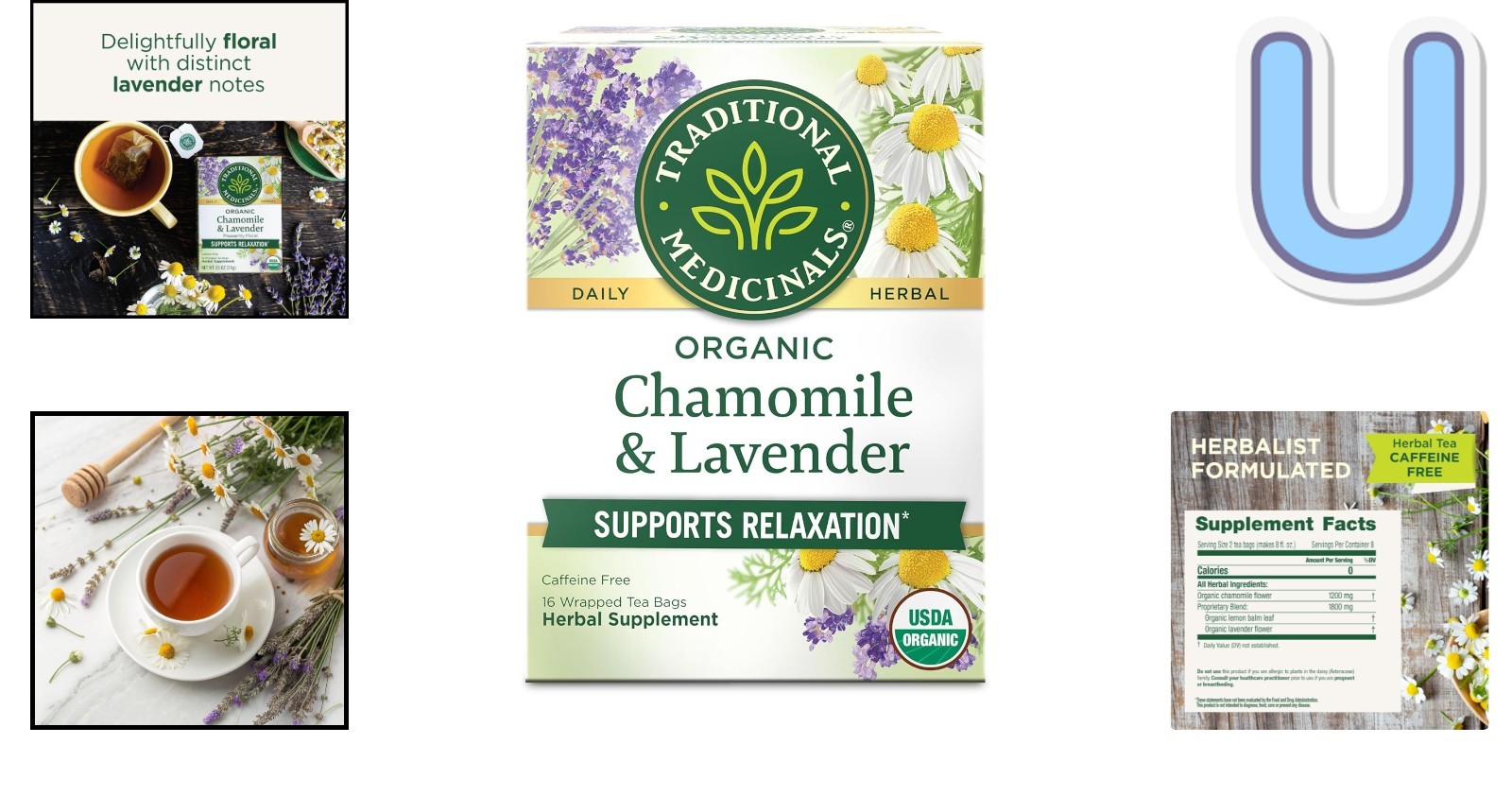 Herbalist-Formulated Chamomile Tea with Lavender – 16 Bags of Natural Relaxation