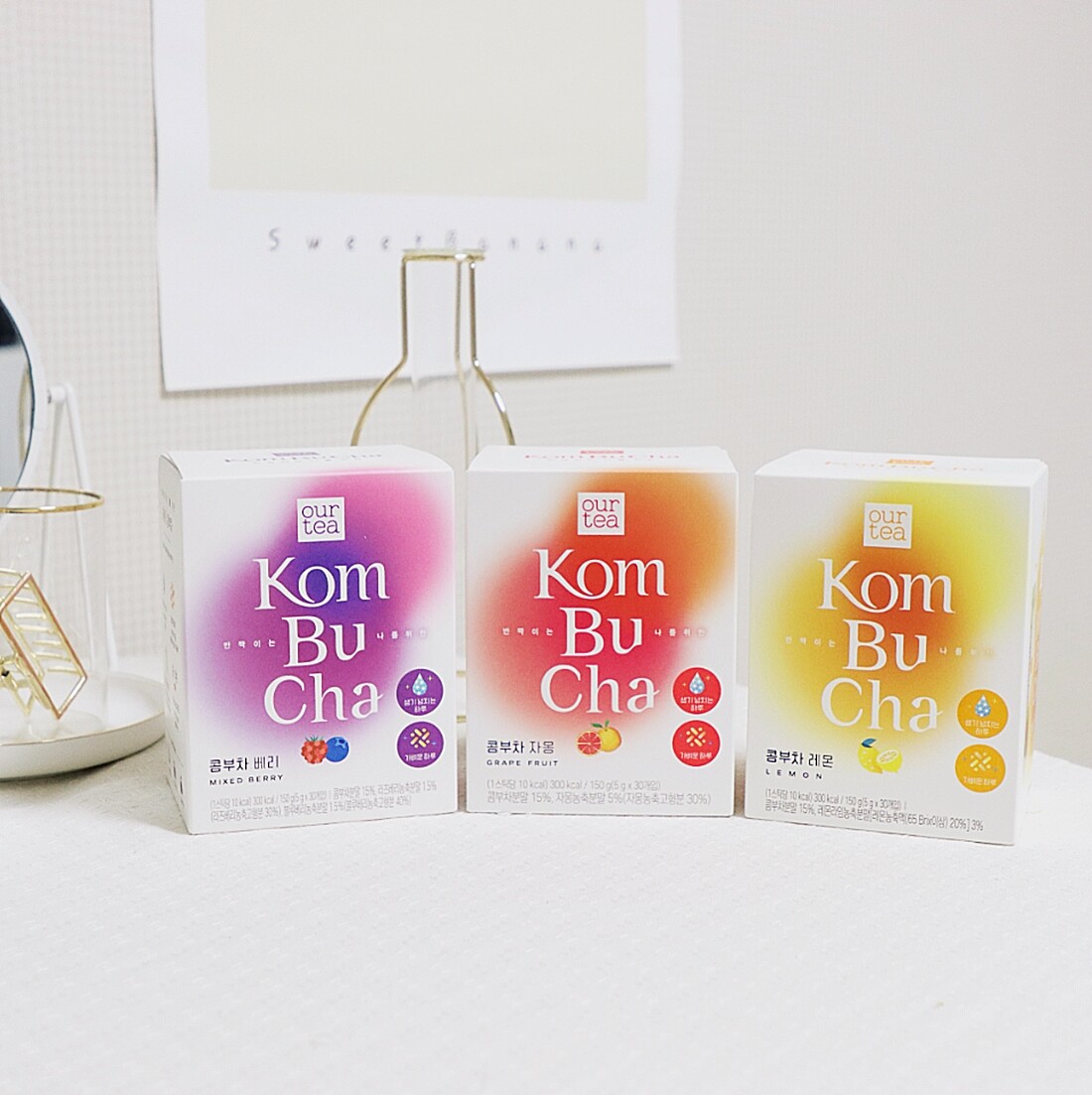 JARDIN OURTEA Kombucha Lemon Berry Grapefruit 5g x 30T K-Food Tea 10kcal