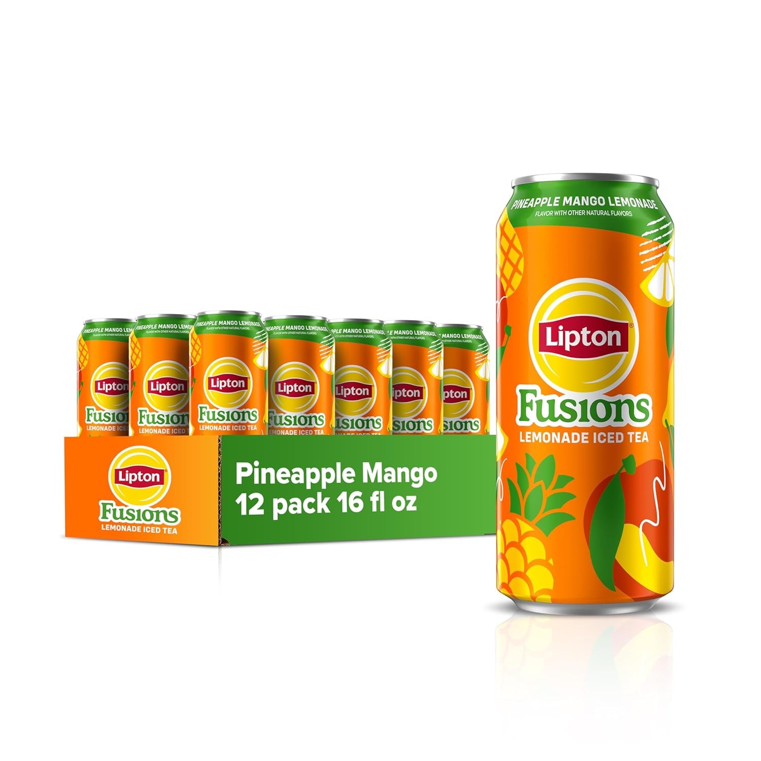 Fusions, Strawberry Lemonade & Iced Tea, 16 Fl Oz Cans (Pack of 12)