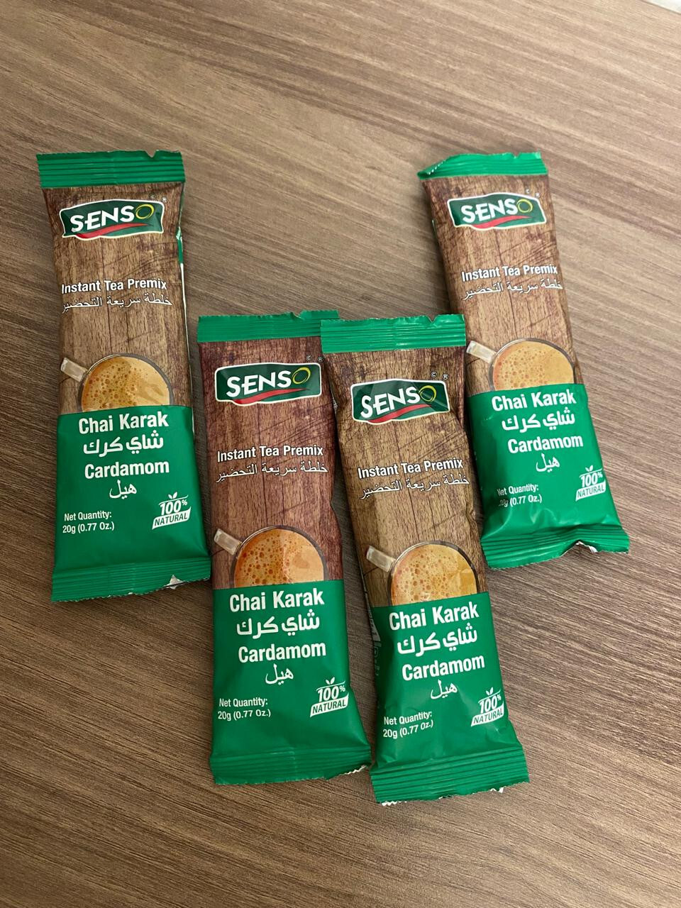 Karak Tea Chai Cardamom Instant Senso Sticks 20 Gram 8 Pieces Premix شاي كرك