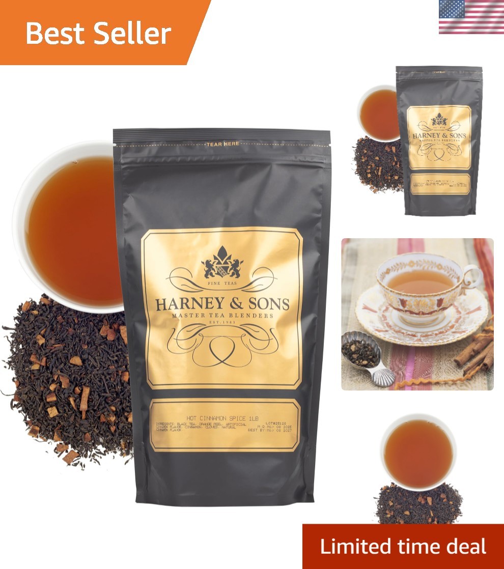 Hot Cinnamon Spice Black Tea with Orange Peel & Clove – 16 Oz Blend