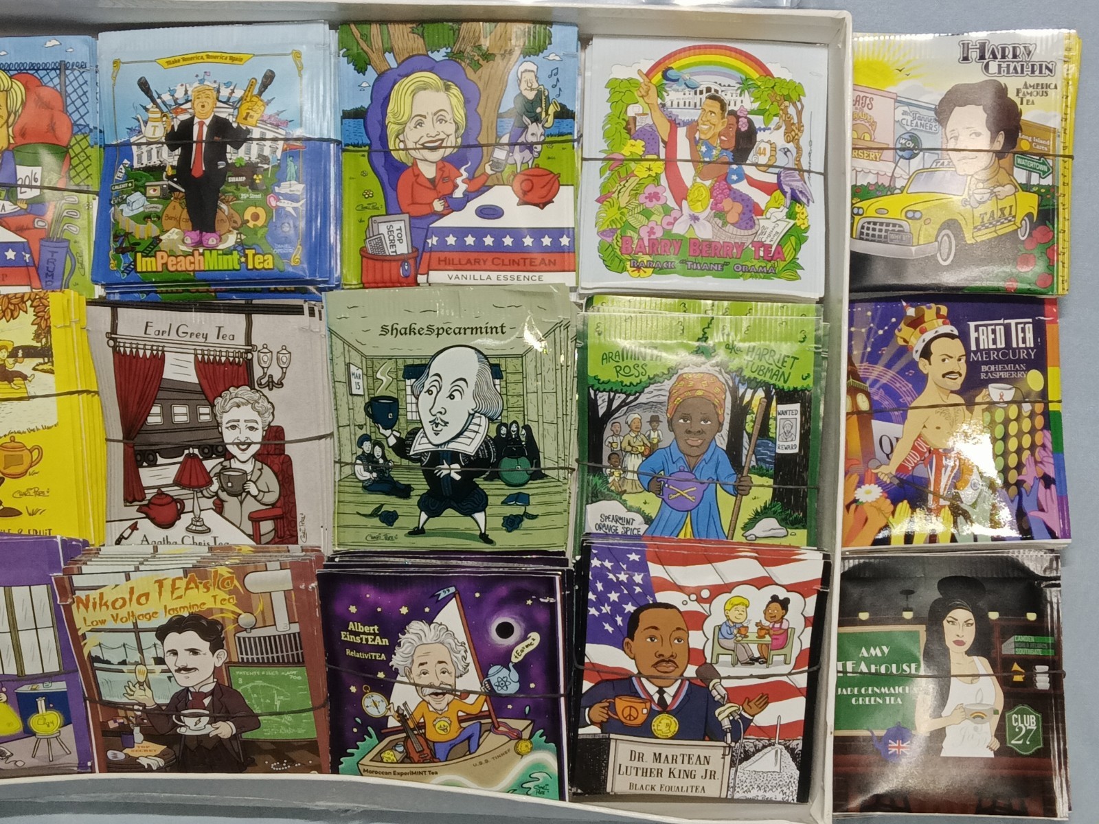CollecTEAbles Tea Bag Sampler 142 count Parody Satire History The Tea Book