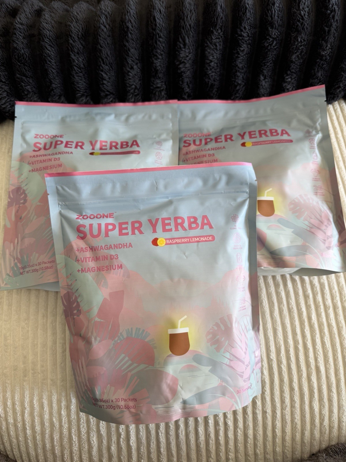 Zooone Super Yerba Instant Powder- Raspberry Lemonade –30 Servings