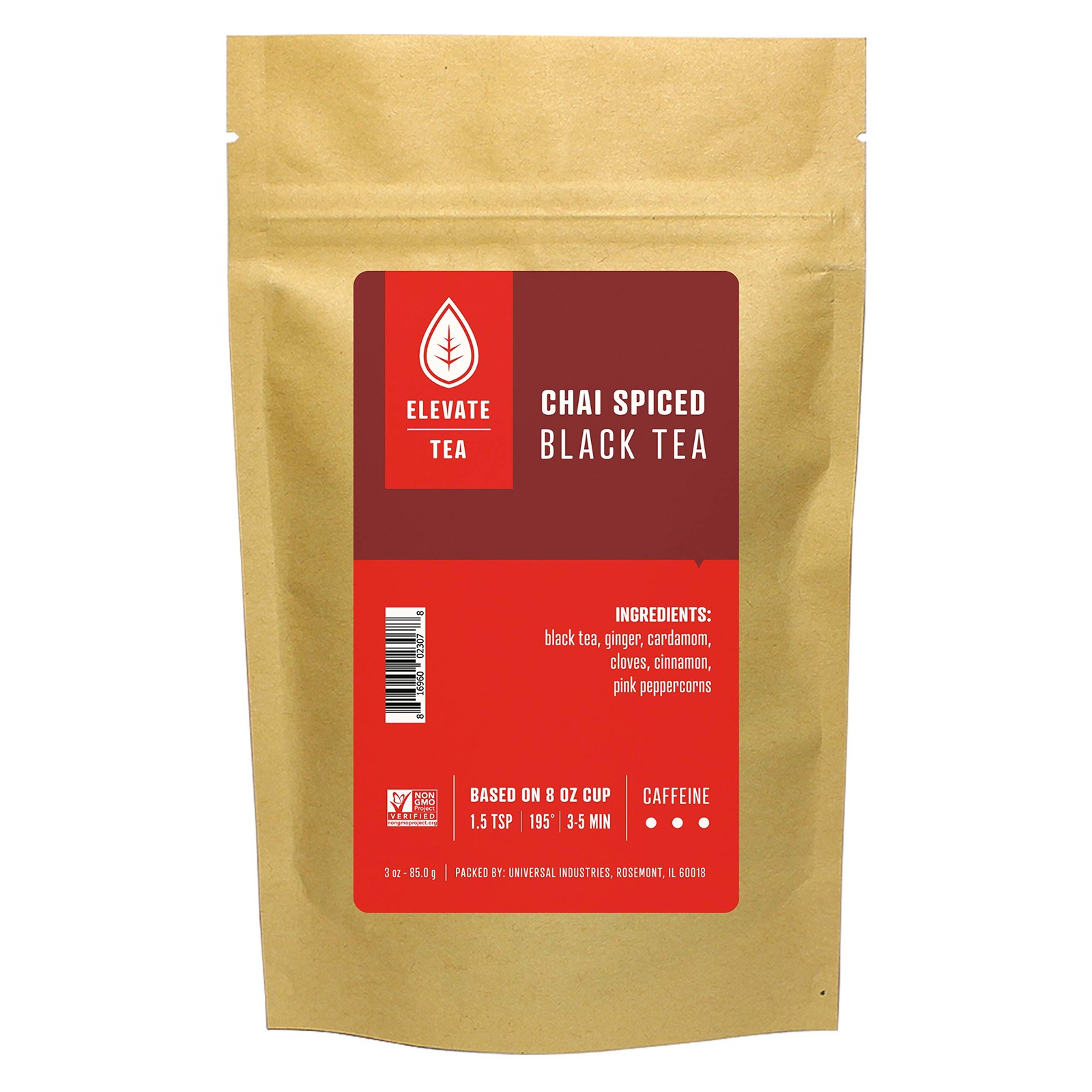 Loose Leaf Chai Black Tea High Caffeine 3 Oz Pouch 30 Cups Premium Drink