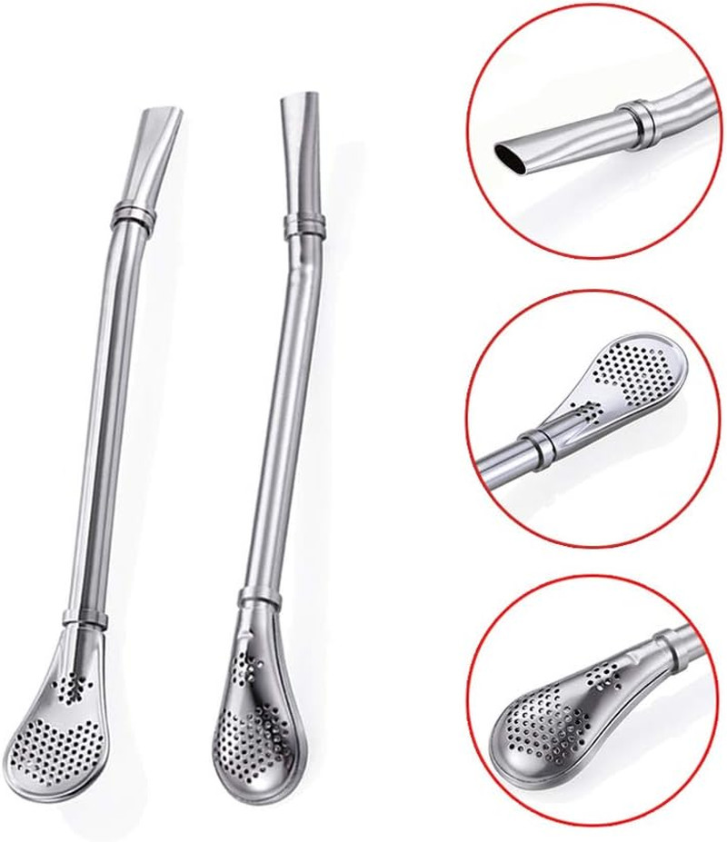 Yerba Mate Bombilla Gourd Drinking Filter Straws 304 Food-Grade Stainless Steel