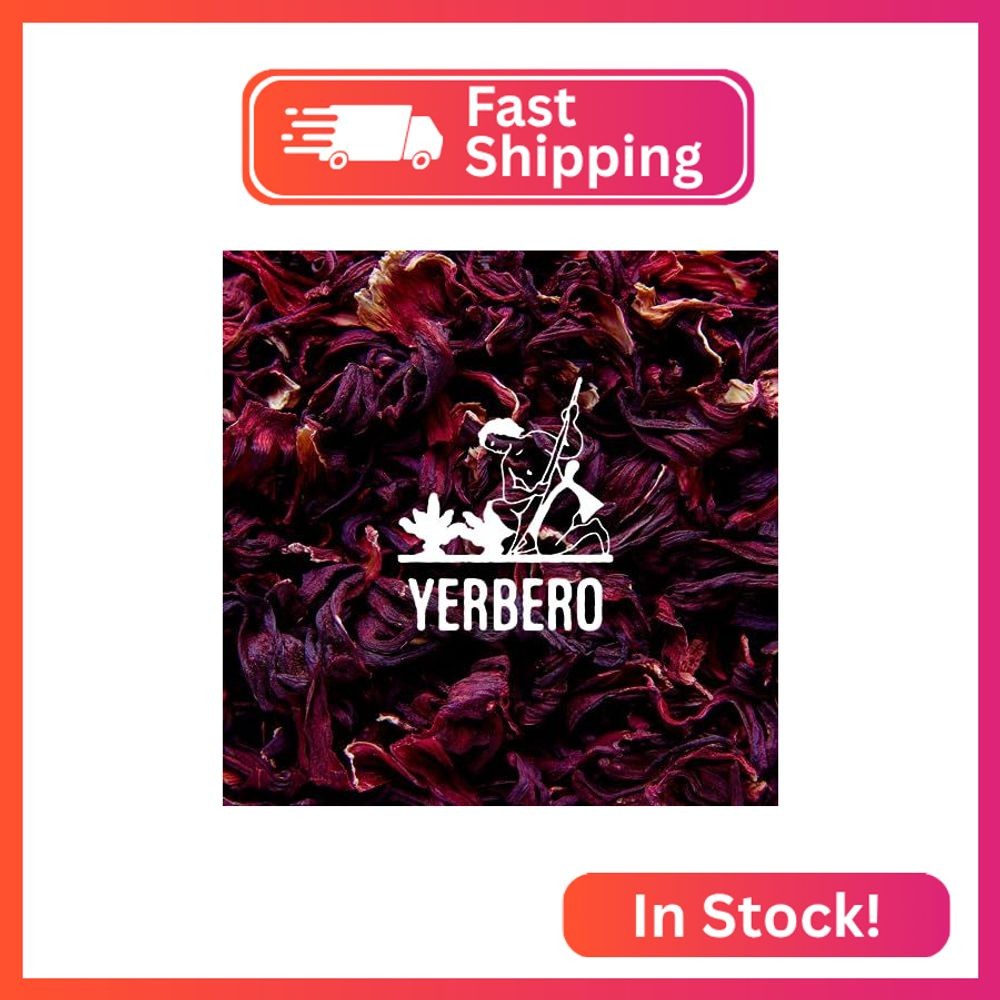 Yerbero – Whole Dried Premium Hibiscus Flowers 4oz (114g) | Hibiscus Tea | Flor