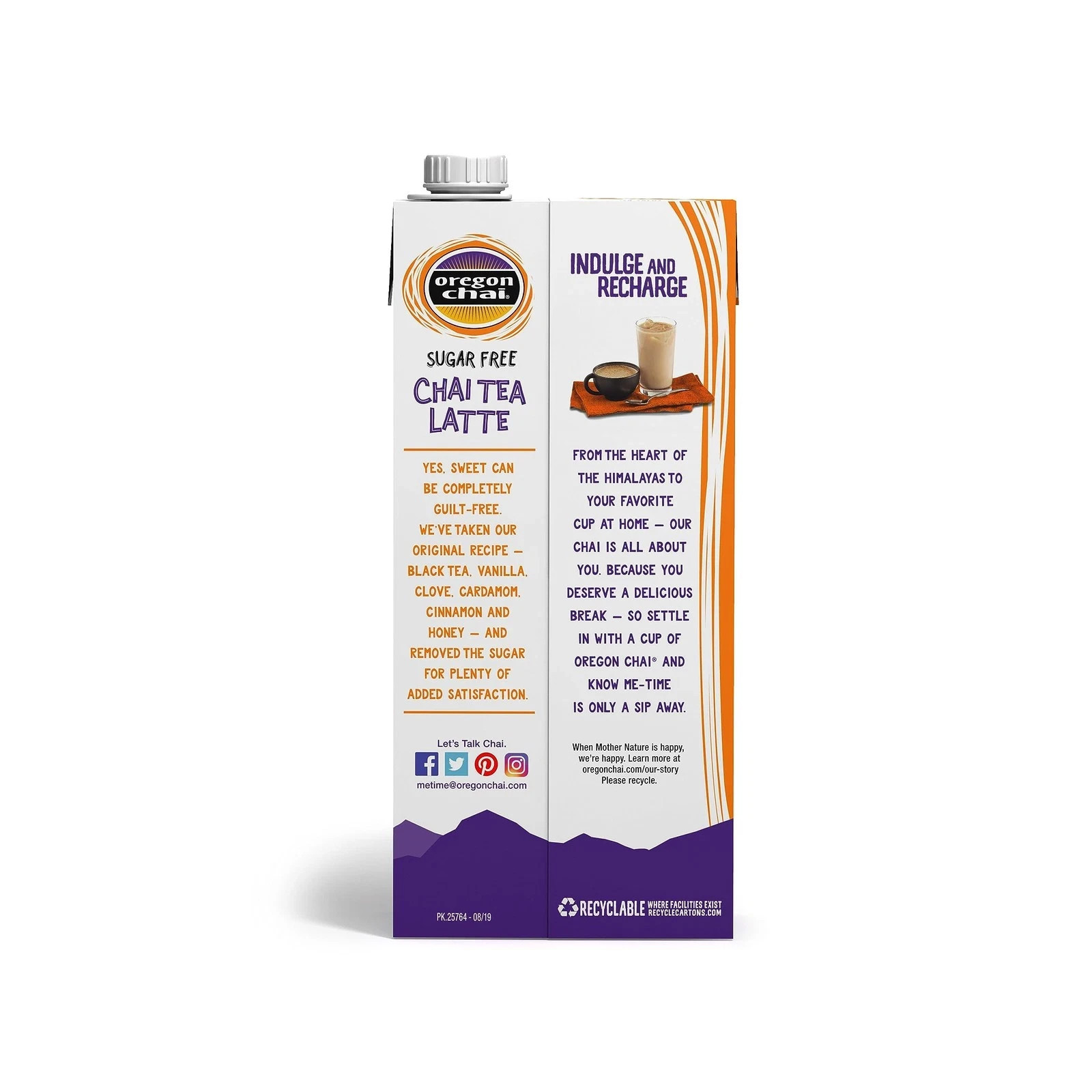 Oregon Chai Sugar Free Chai Concentrate, 32 Fluid Ounce (Pack of 6)