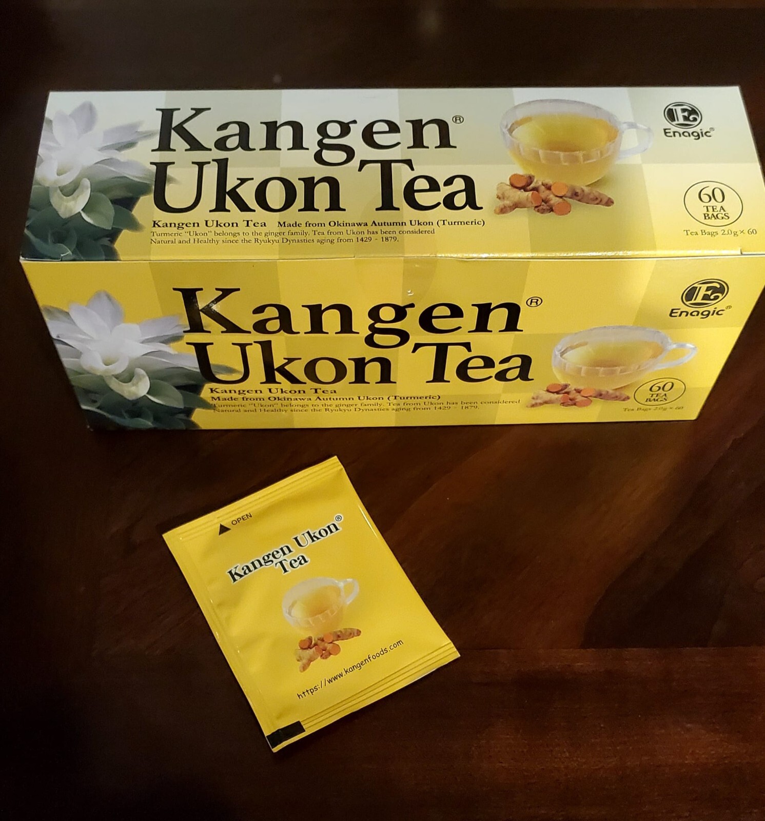 Kangen Ukon Turmeric Tea by Enagic 60 Bags 100% Organic Exp 04/24 Sealed New