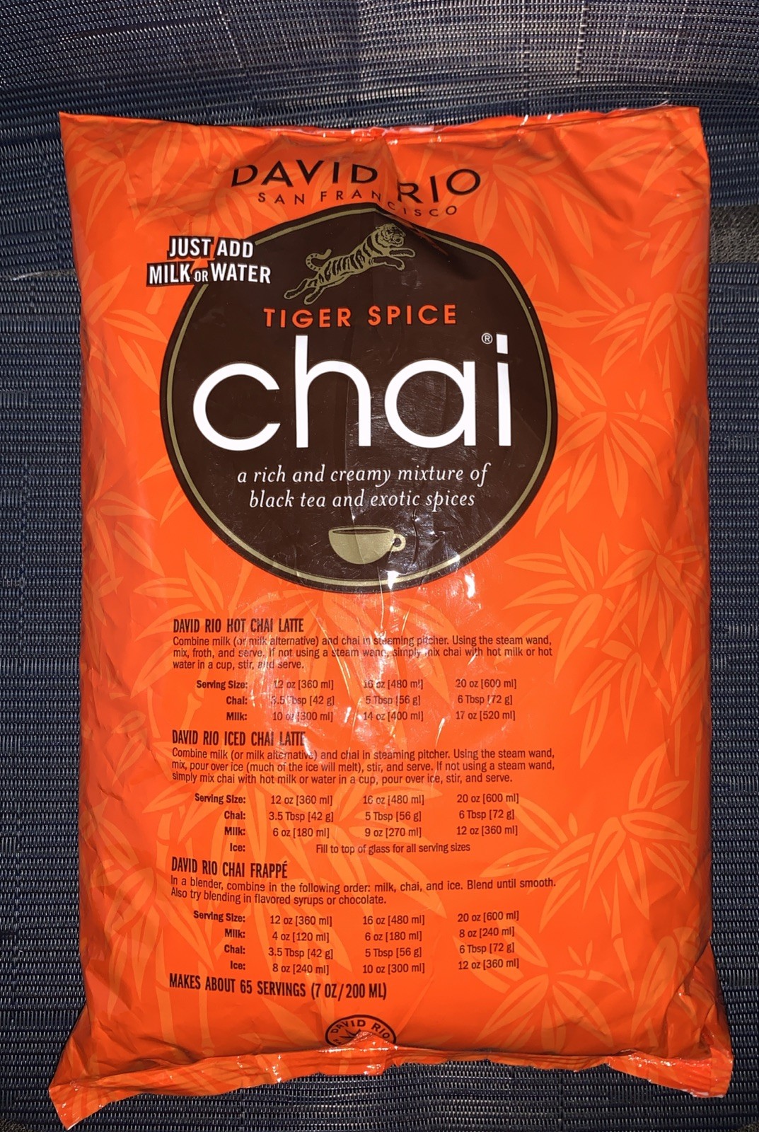 CHAI David Rio Tiger Spice CHAI Bulk 4lb. Bag NEW