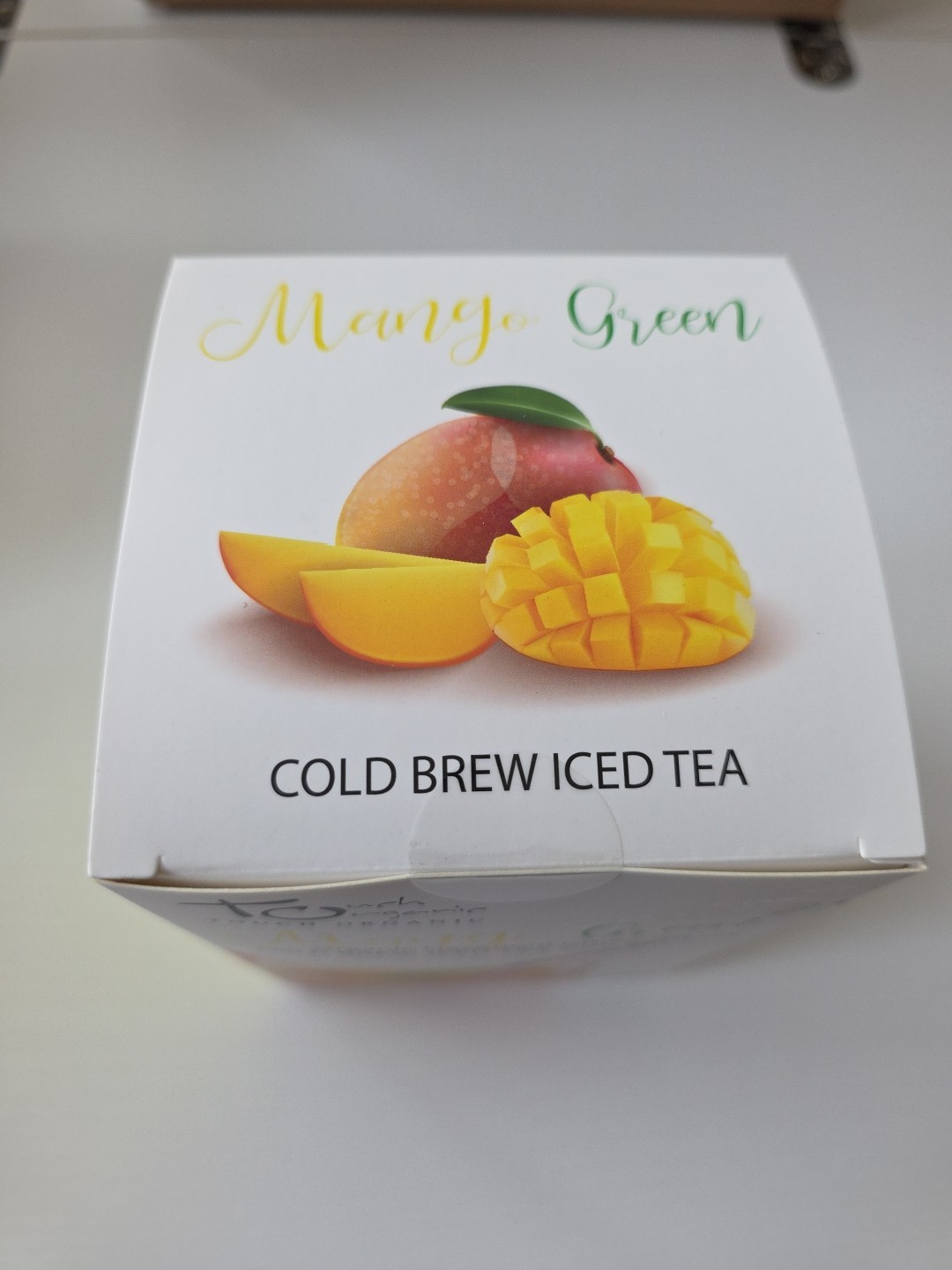 ICED TEA Cold Brew MANGO GREEN Tea w/ Matcha 30 Bags 2.12 oz by Touch Organic