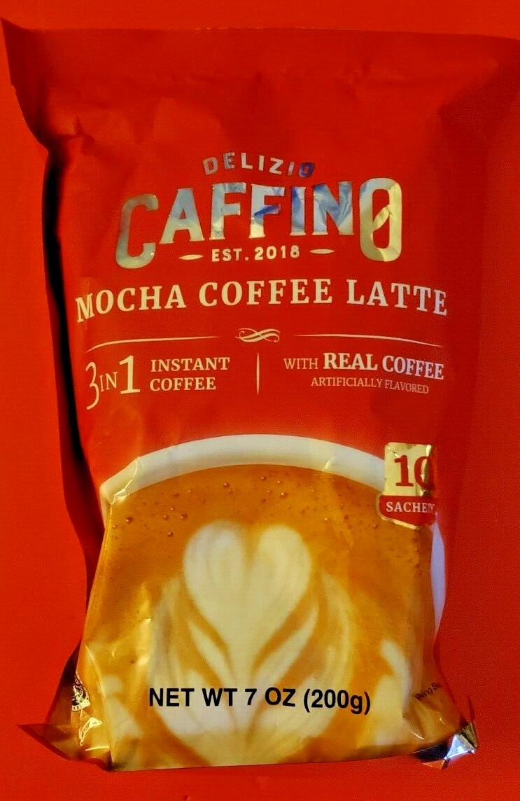 3 VARIETY PACK DELIZIO CAFFINO COFFEE LATTE 3 IN 1 INSTANT COFFEE WITH MILK