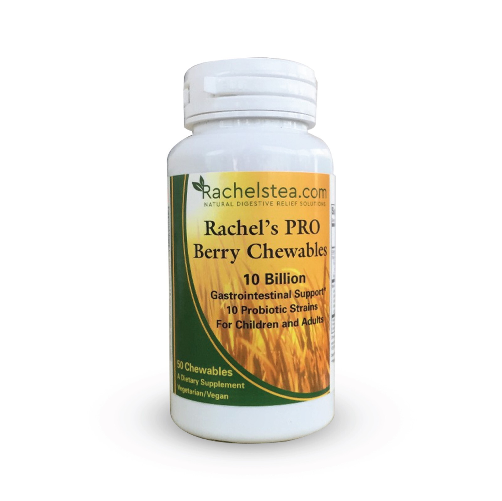 (30 Bags/60 Cups) Rachel’s Digestive Tea + Berry Chewable 10 Billion strains