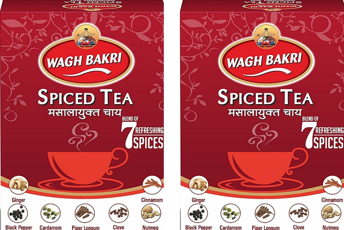 Wagh Bakri Spiced Tea, 250 Gram (Pack Of 2), Assam