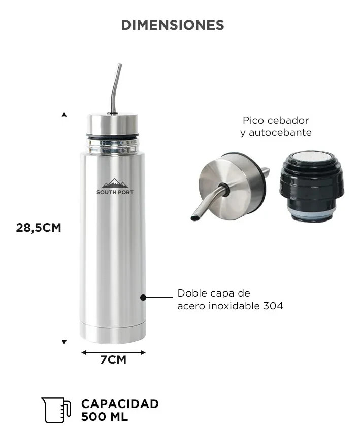 South Port – Mate Autocebante Termo 500ml