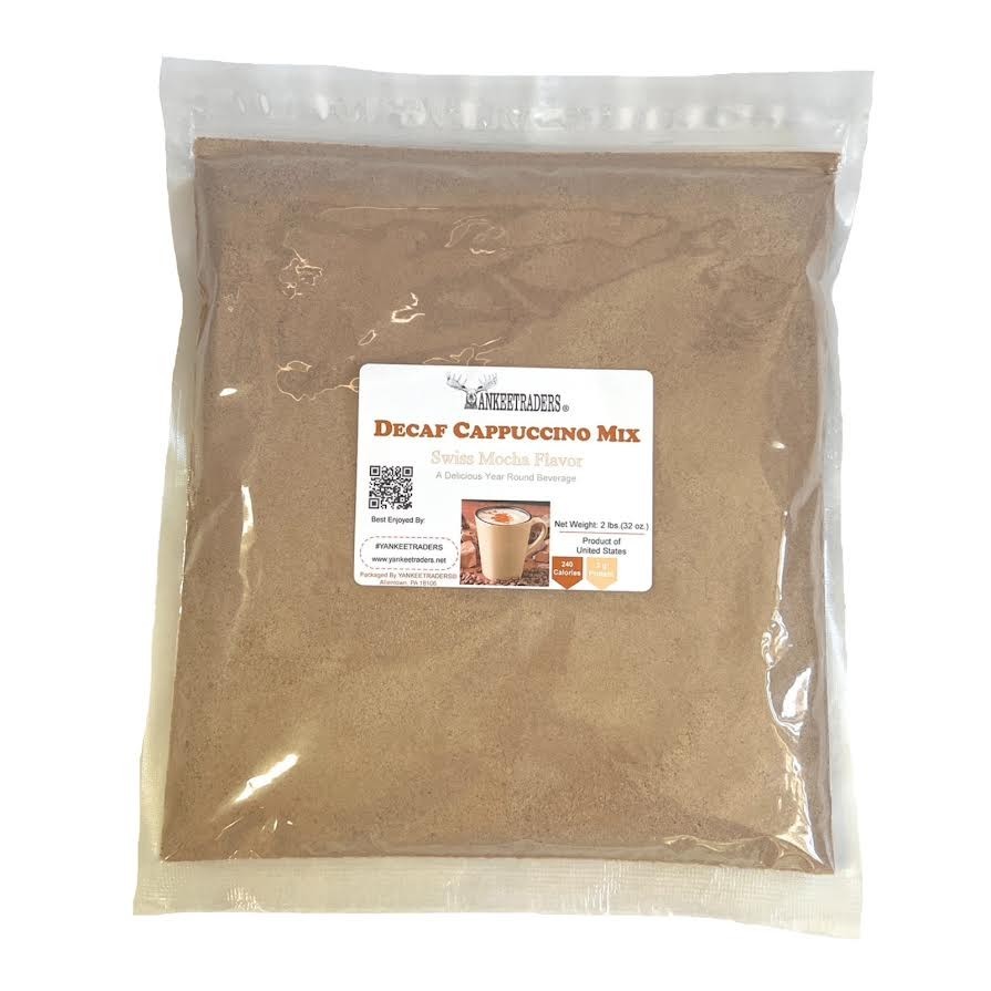 YANKEETRADERS® Decaf Swiss Mocha Cappuccino Mix, 2 lbs ~ FREE SHIPPING