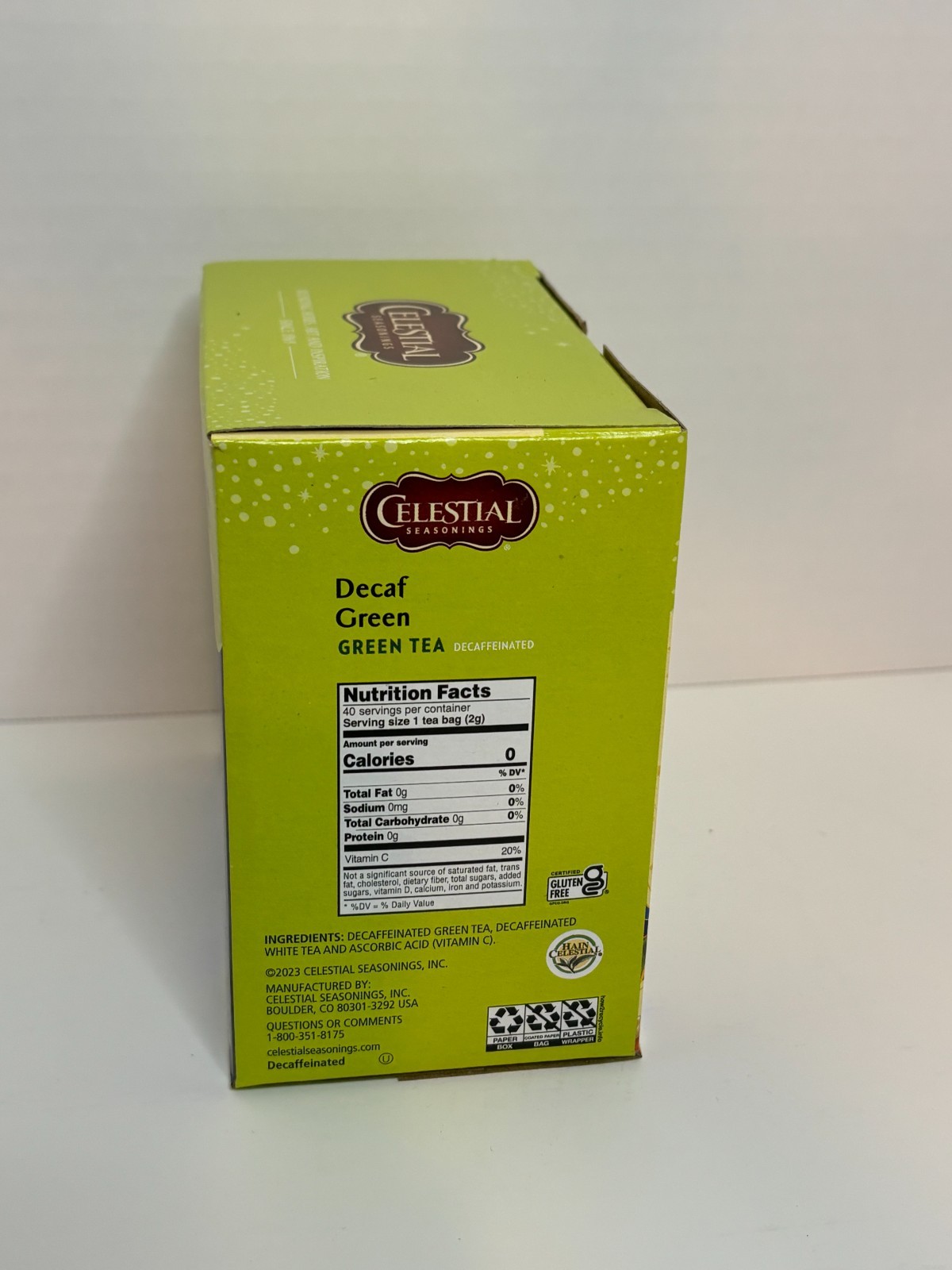 celestial decaf green tea – 6 boxes of 40 count tea bags