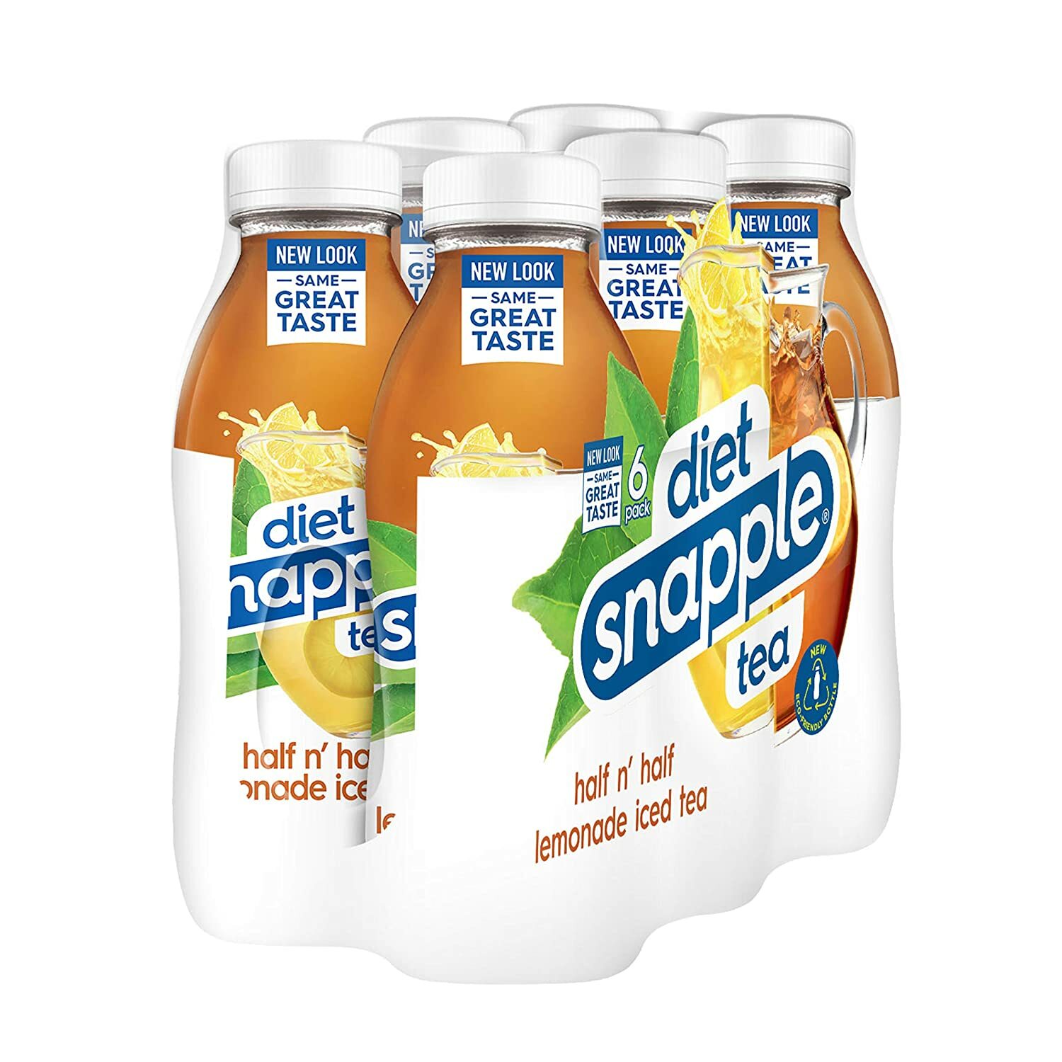Snapple Zero Sugar Diet Half n’ Half Lemonade Tea 16 oz Bottles (Pack Of 6)