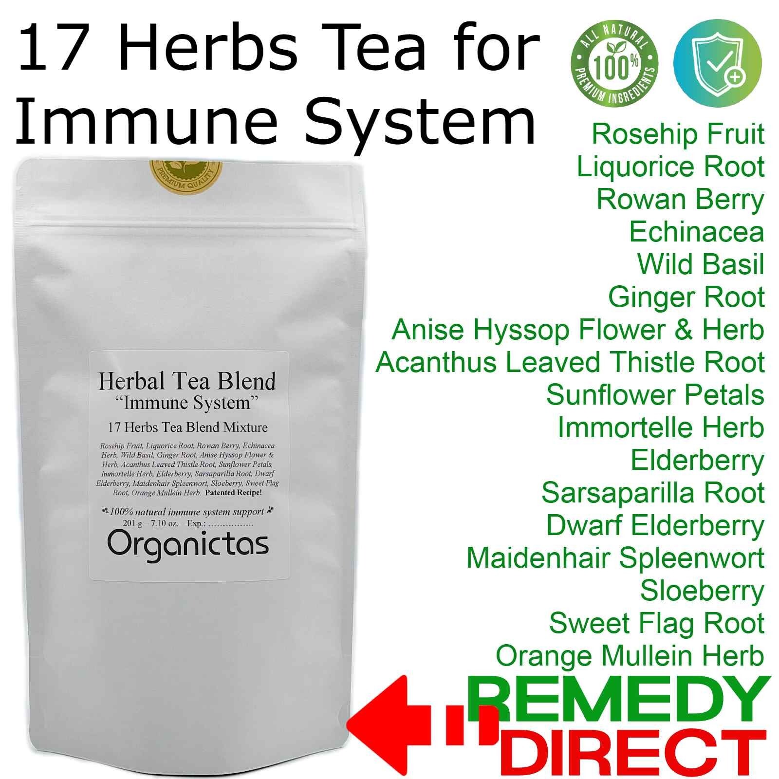 17 Herbs IMMUNE SYSTEM BOOSTER TEA – Immune Support Loose Natural & Organic Tea